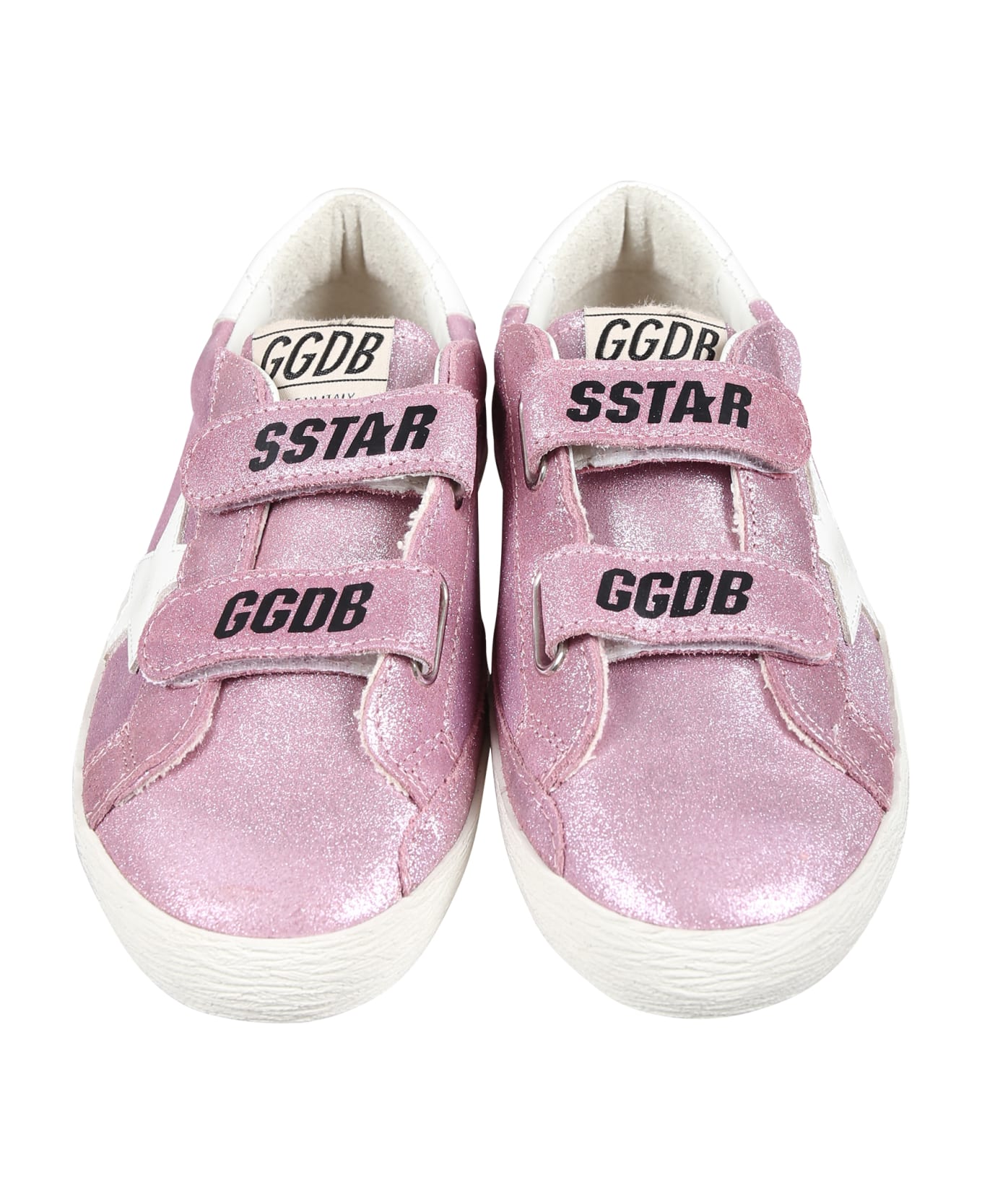 Golden Goose Purple Old School Sneakers For Girl With Star - Pink