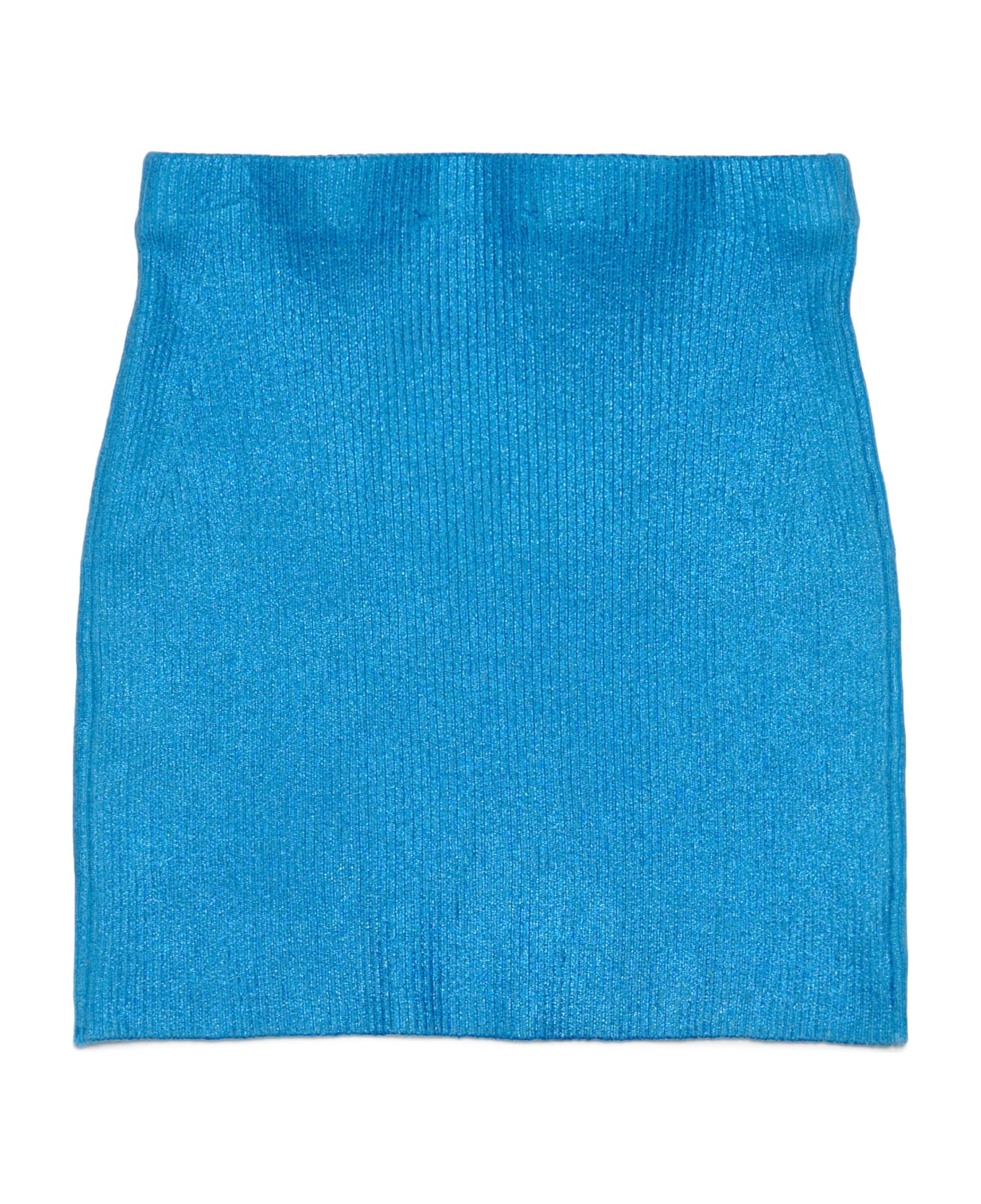 Diesel Gargetti Skirt Diesel Metallic Cotton Skirt With Oval D Plate - Blu ボトムス