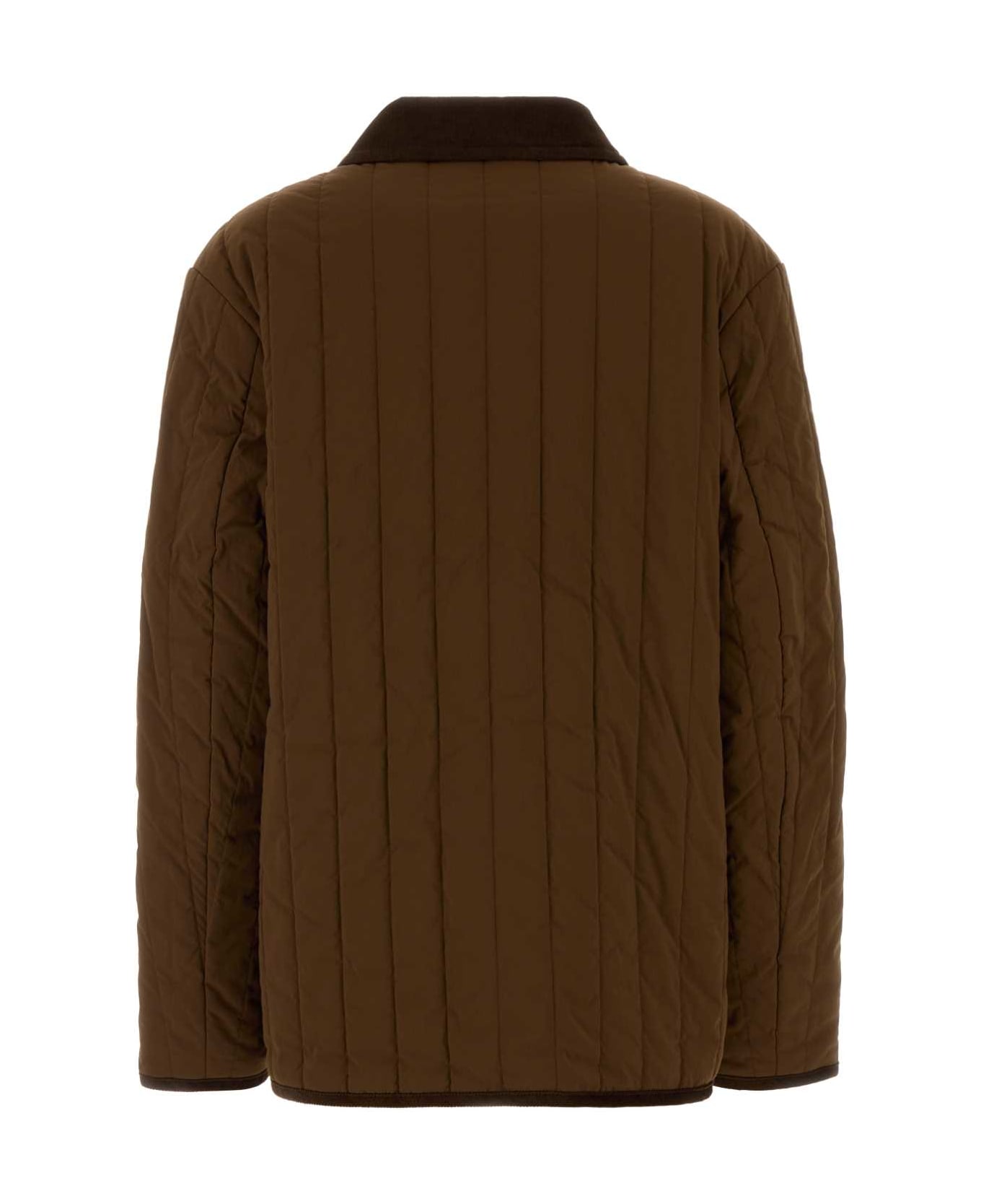 A.P.C. Brown Stretch Nylon Leone Jacket - BROWN
