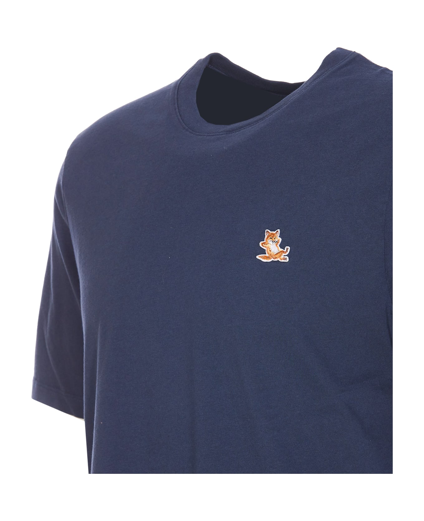 Maison Kitsuné Chillax Fox Patch T-shirt - Blue