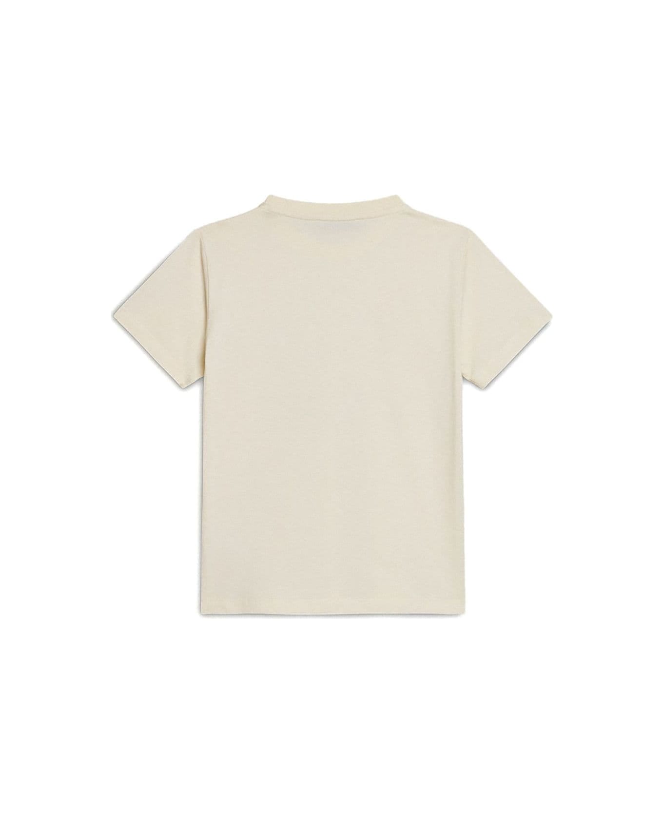 Golden Goose T-shirt Con Stampa - Cream