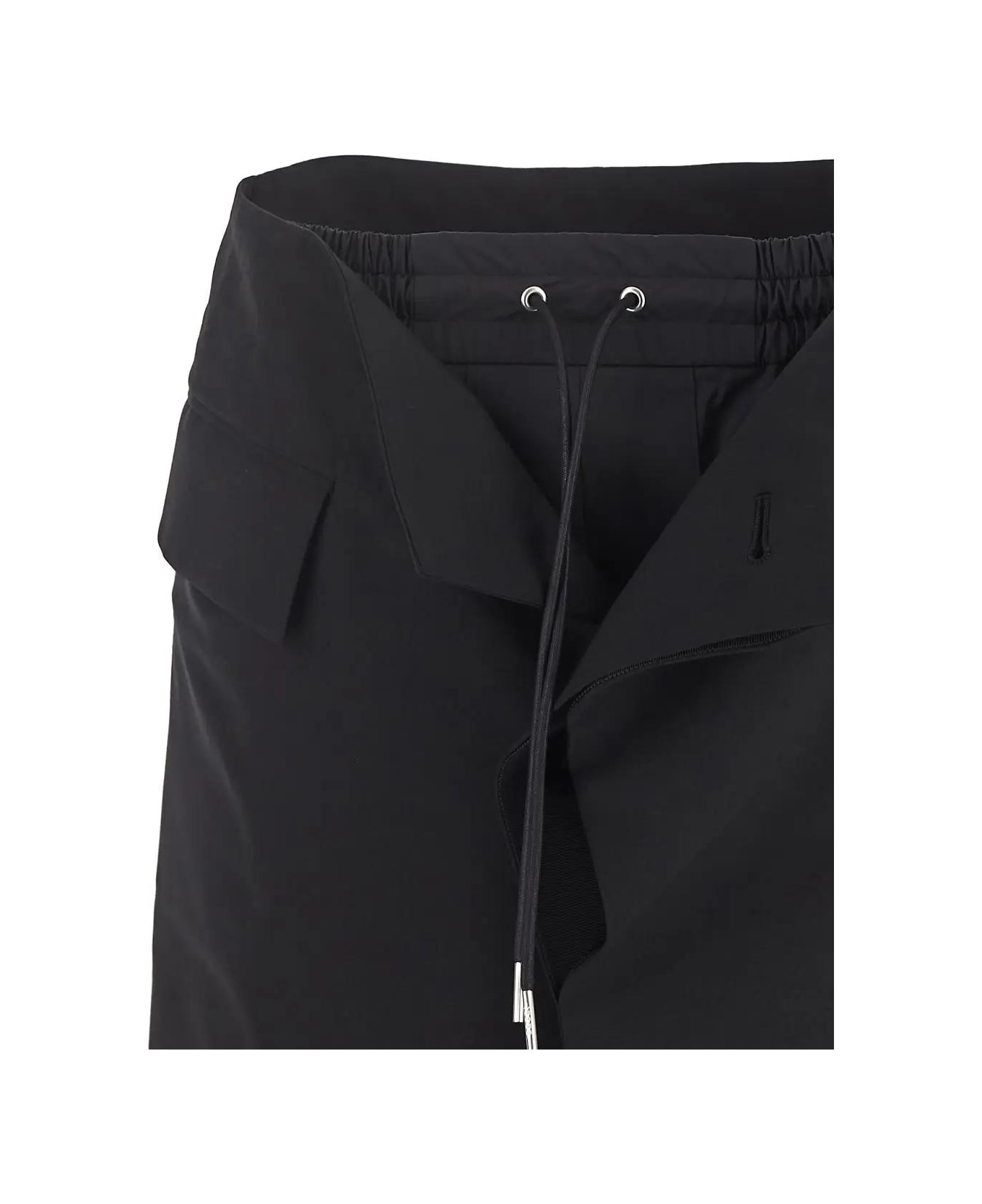 Sacai Short Midi Skirt - BLACK