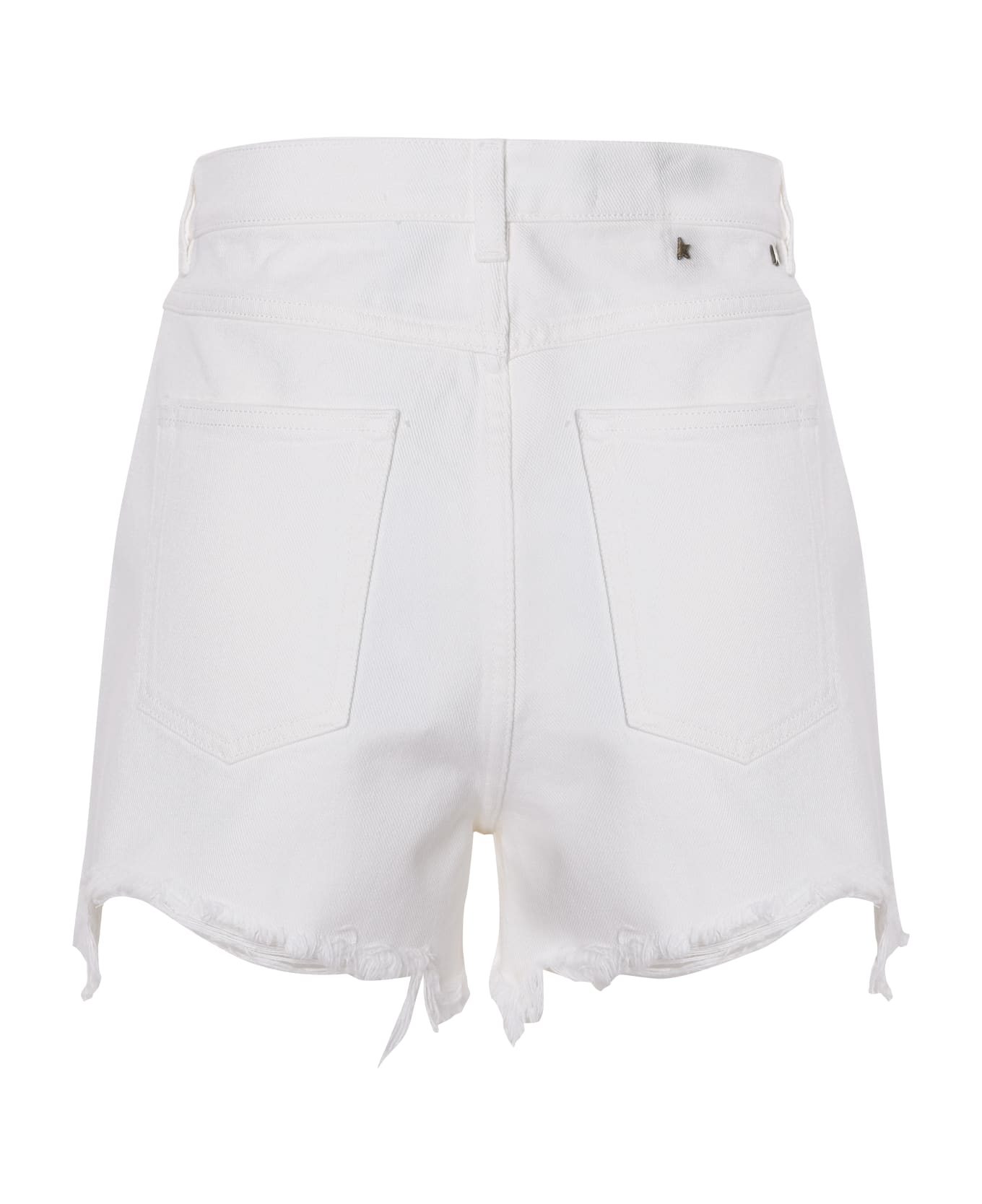 Golden Goose Shorts With Rips - Offwhite