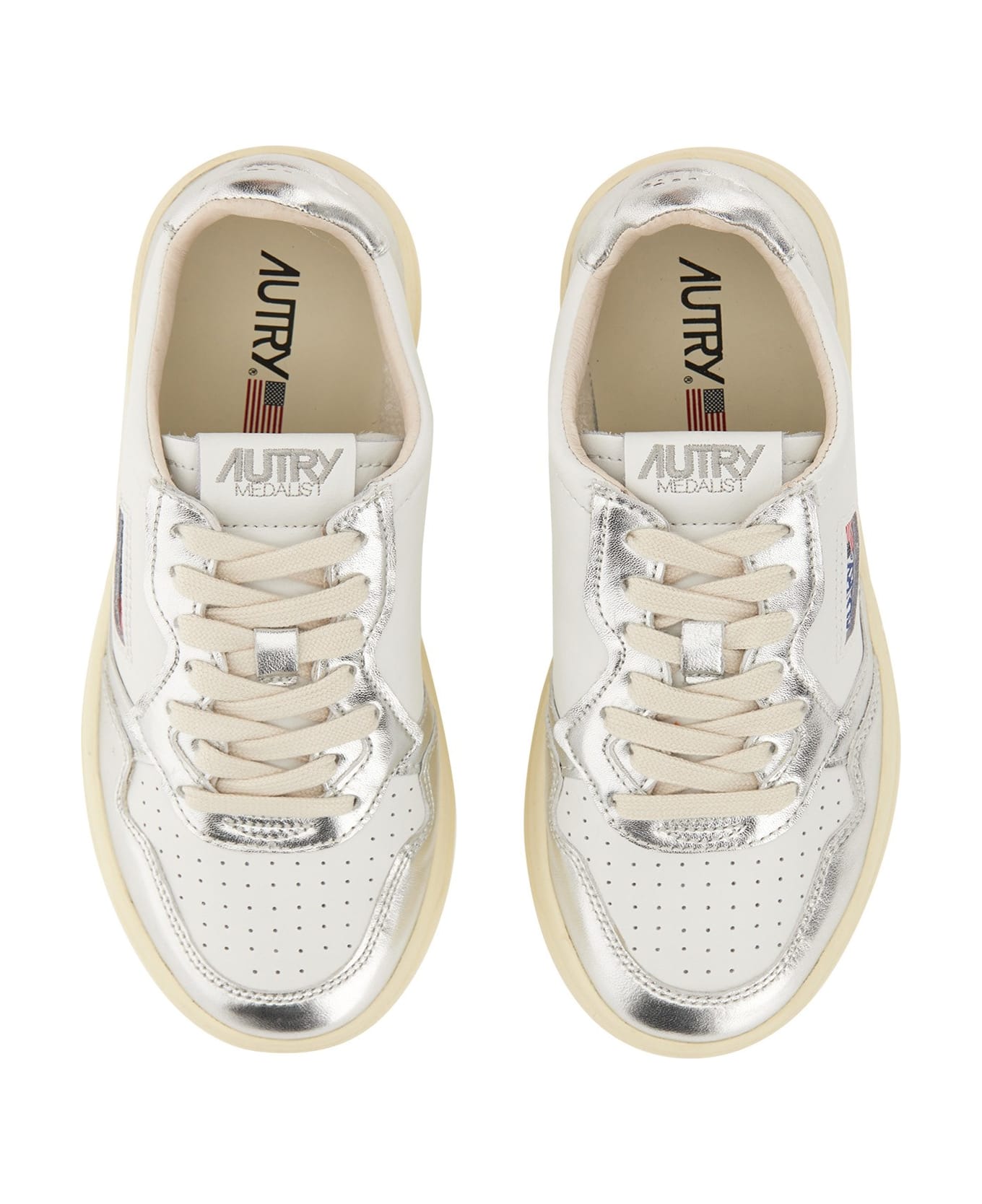 Autry Medalist Low Sneakers - White/silver