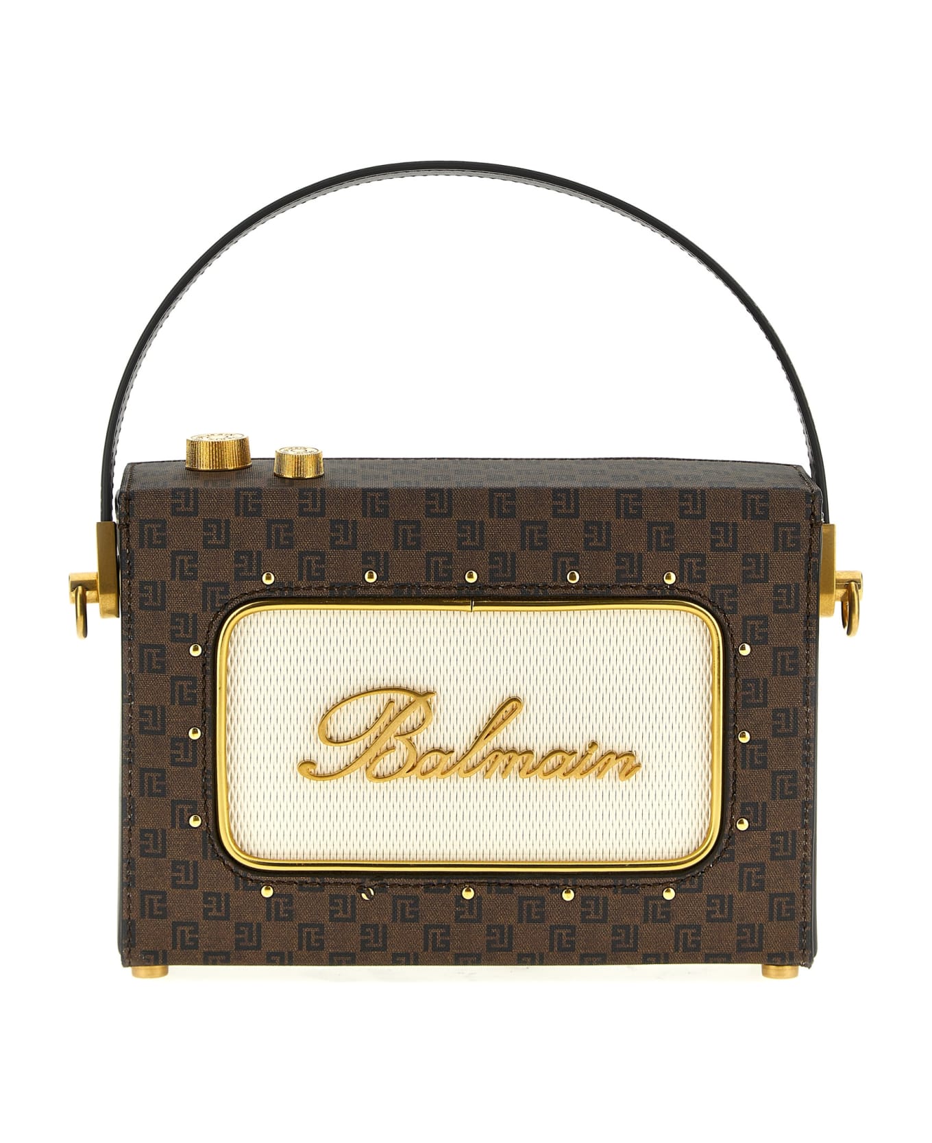 Balmain Radio Mini Handbag - Brown