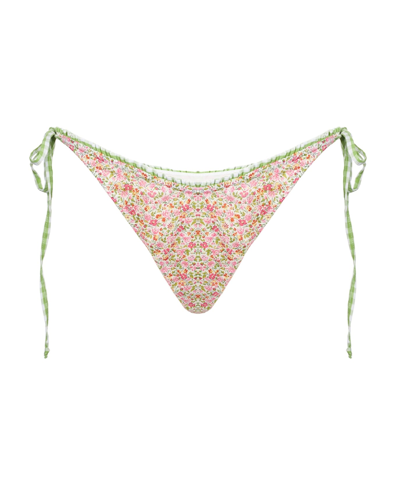 MC2 Saint Barth Woman Swim Briefs With Liberty Print | Made With Liberty Fabric - GREEN