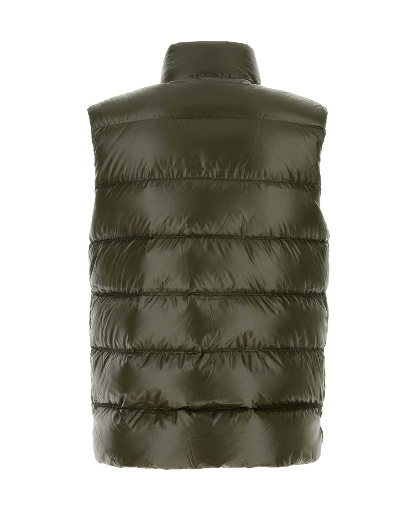 Moncler Khaki Nylon Tibb Sleeveless Down Jacket - 833