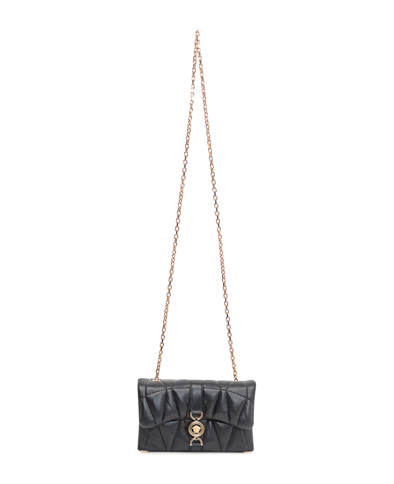 Versace Mini Kleio Bag - BLACK-VERSACE GOLD