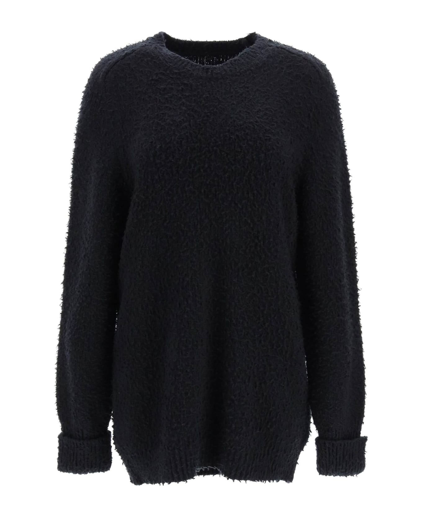 Maison Margiela Pilling Effect Knit Sweater - BLACK (Black)
