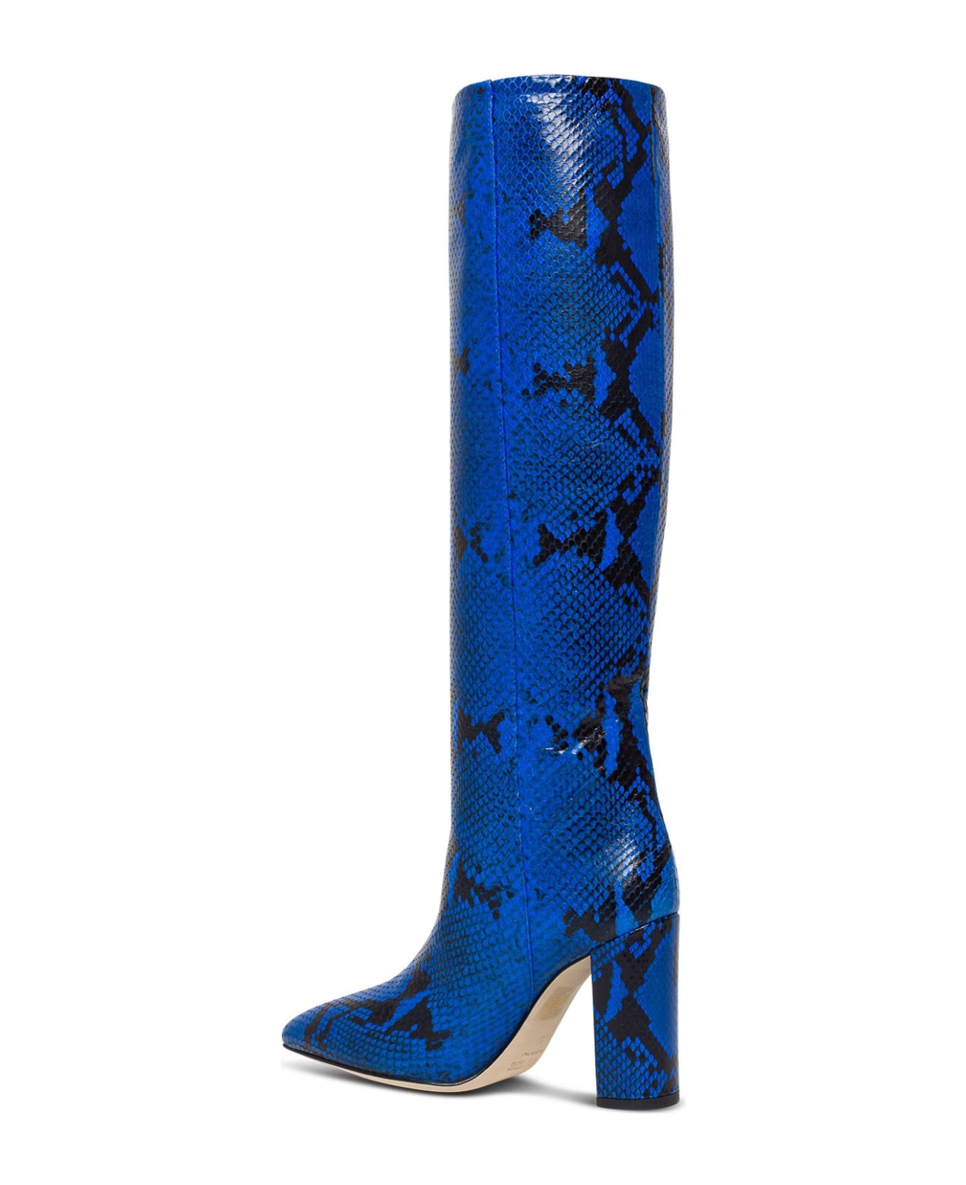 Paris Texas Embossed Leather Boots - Blu