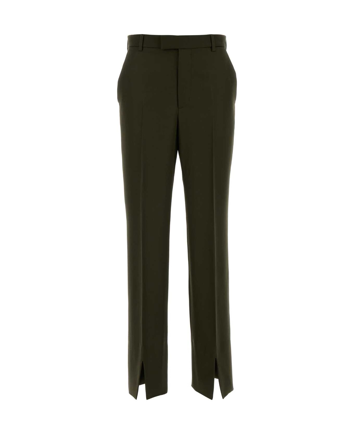 Gucci Olive Green Wool Blend Pant - GREEN