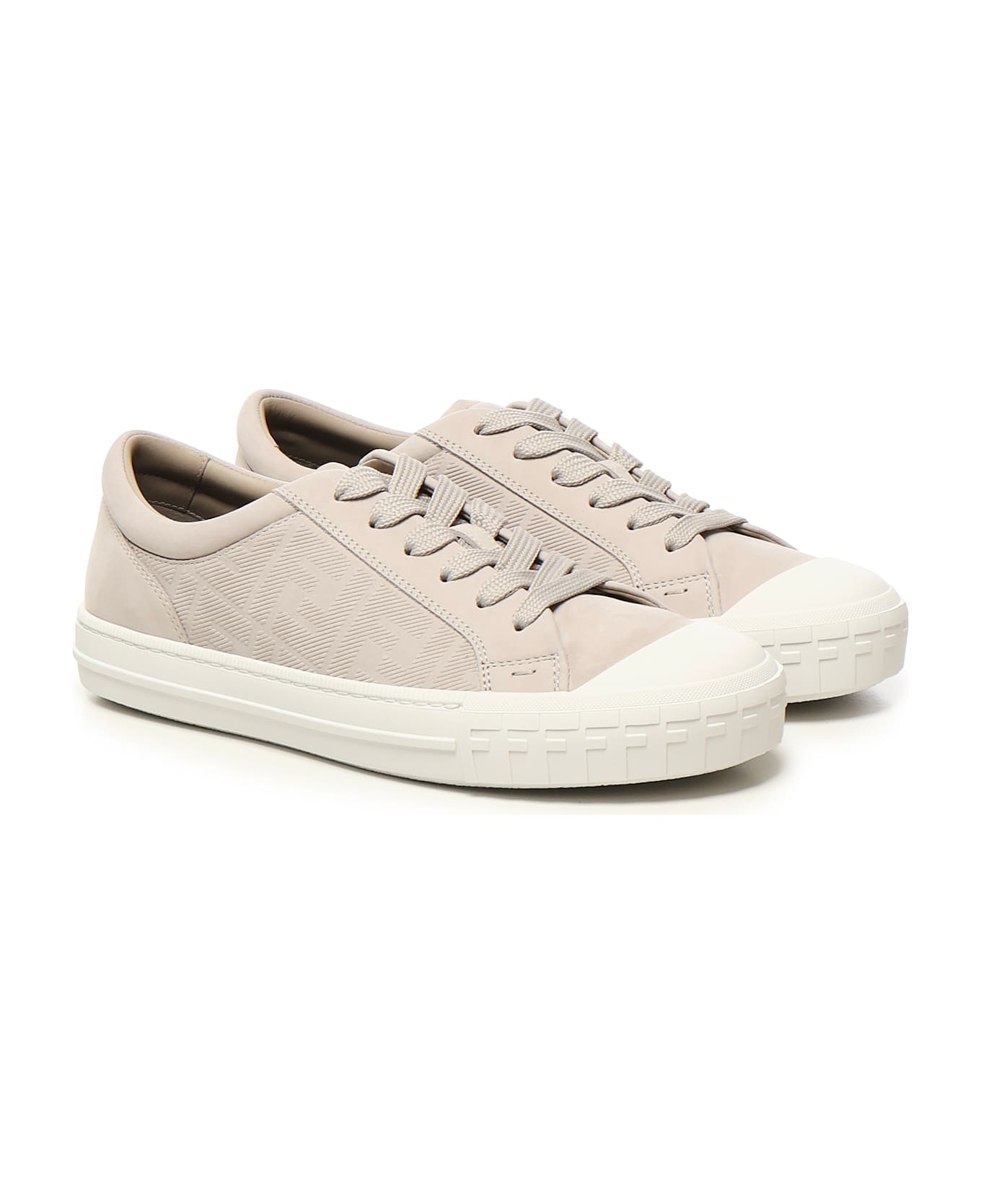 Fendi Domino Low Sneakers - Beige