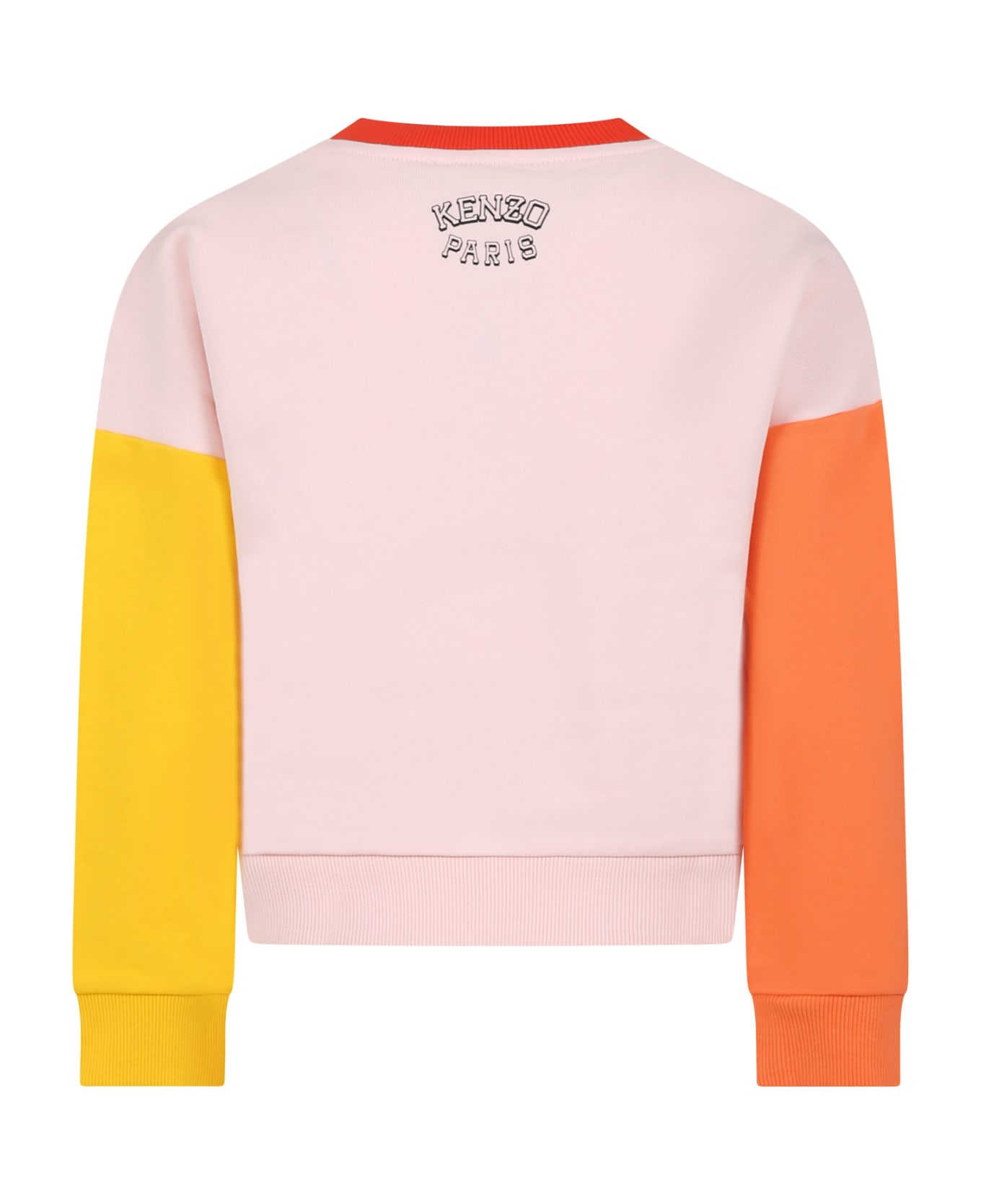 Kenzo Kids Multicolored Sweatshirt For Girl With Iconic Tiger And Logo - Multicolor