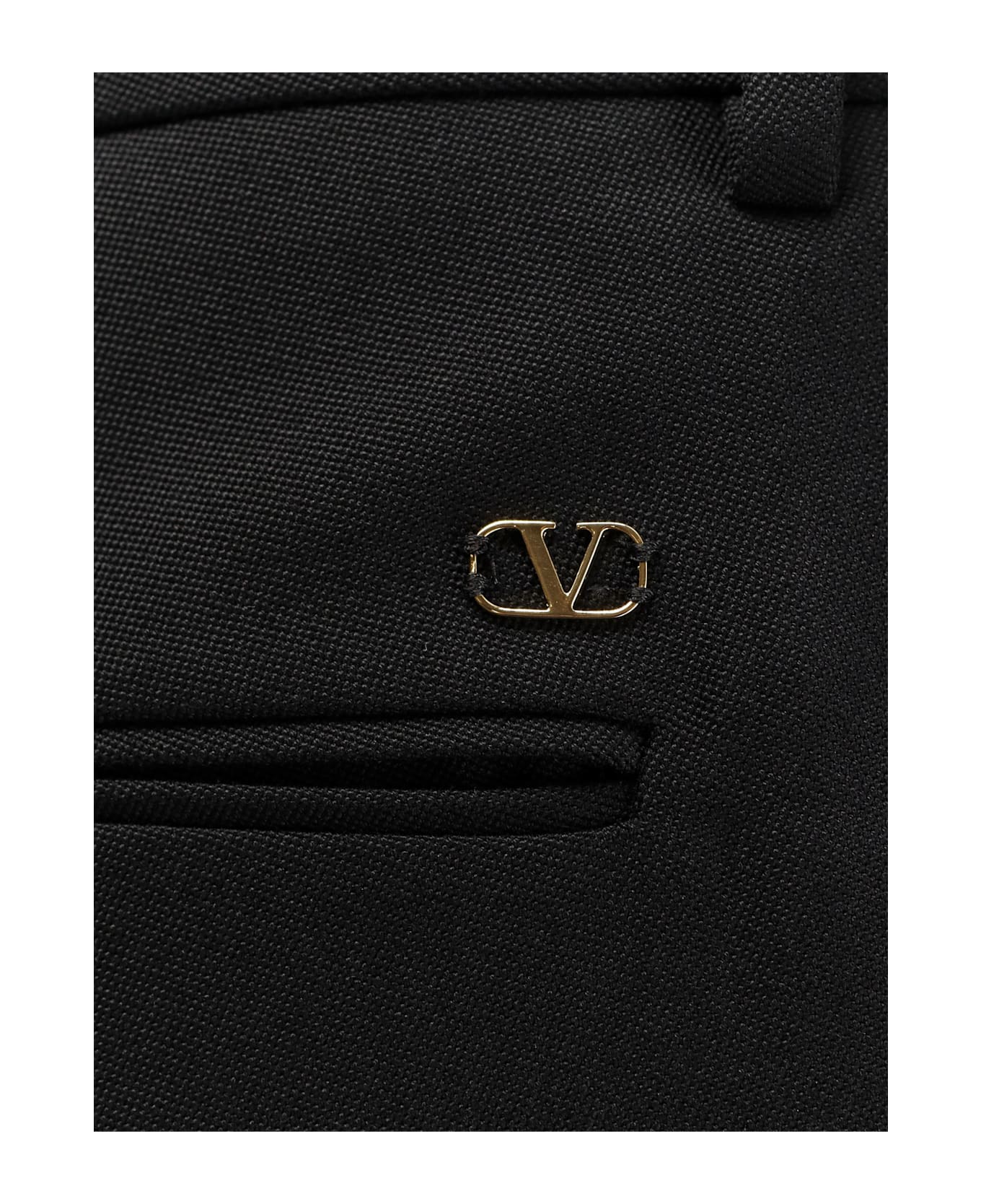 Valentino Virgin Wool Trousers - Black