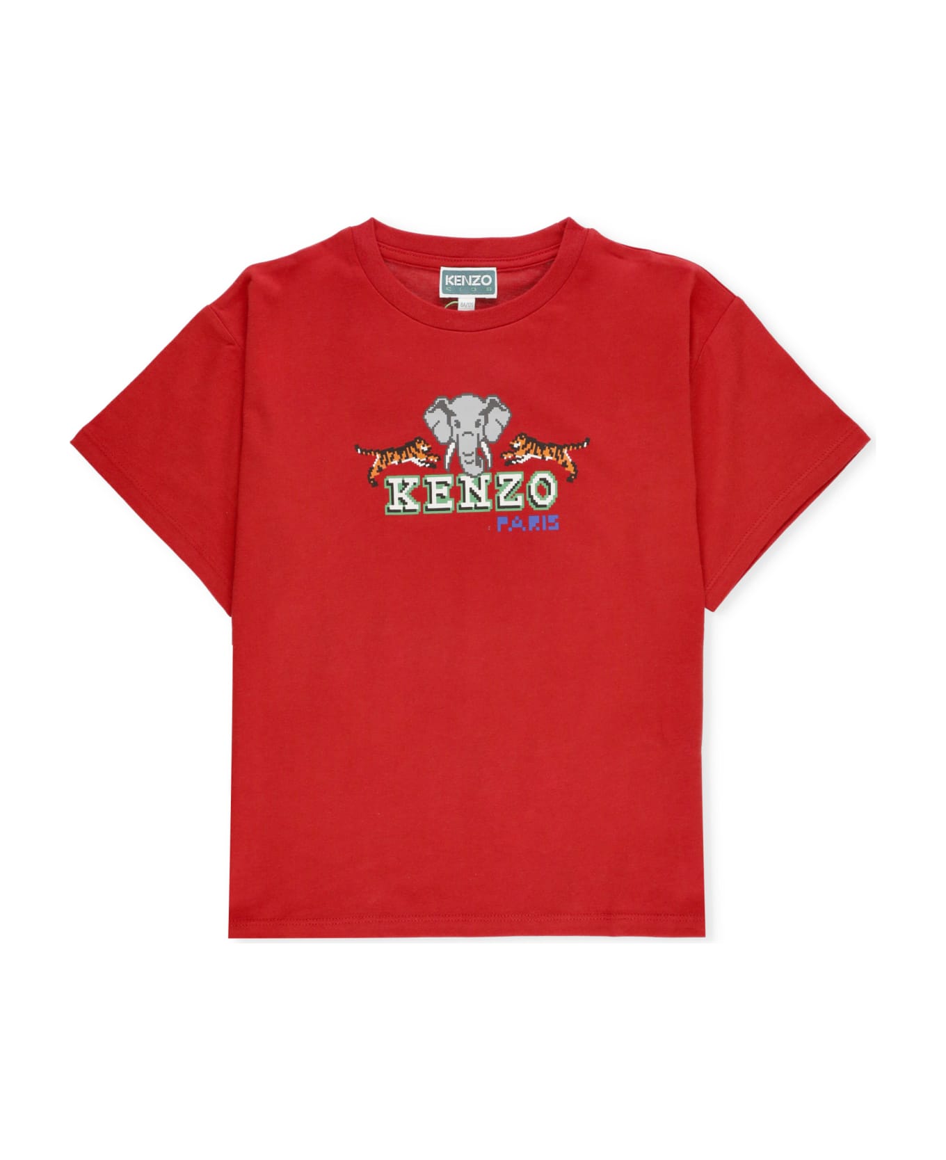 Kenzo Kids Jungle Games Animal T-shirt - Rosso