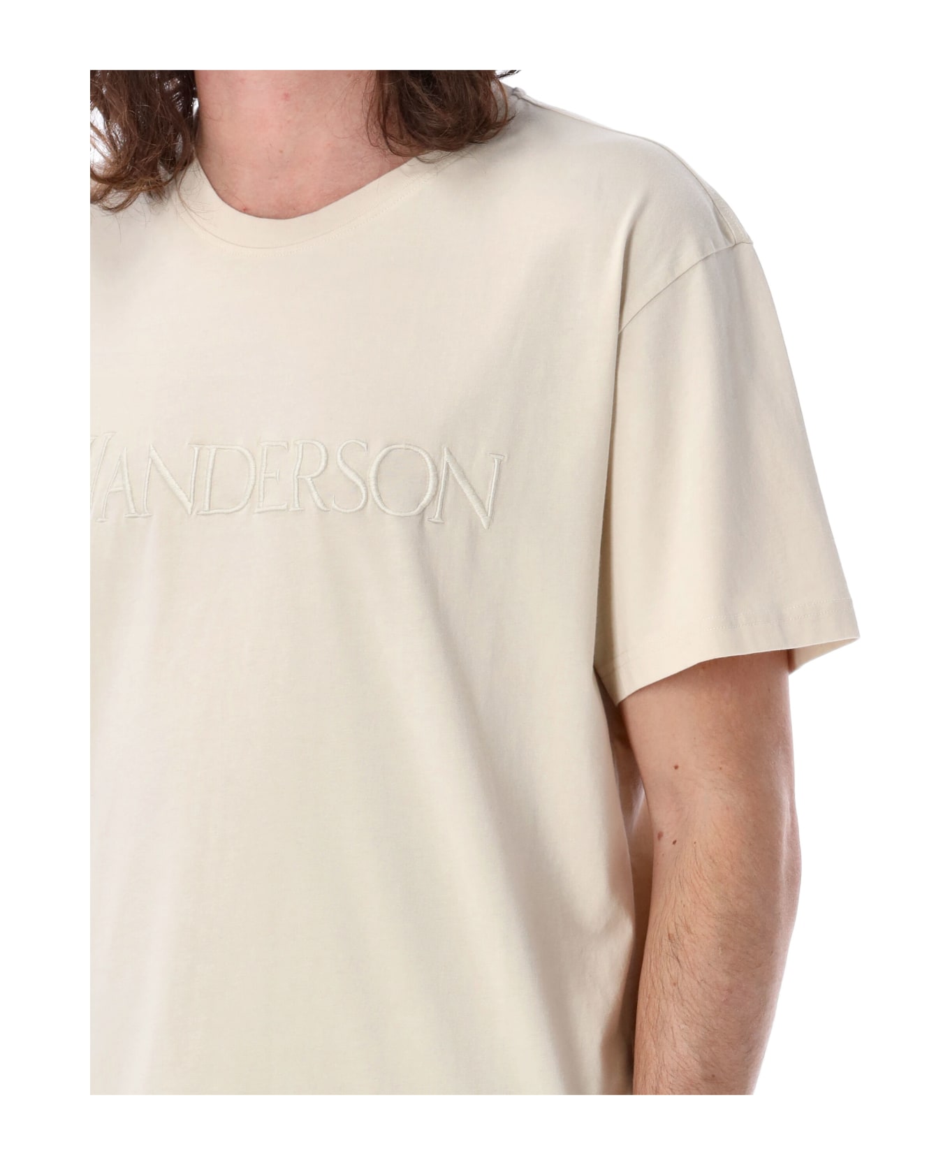 J.W. Anderson T-shirt With Logo Embroidery - BEIGE