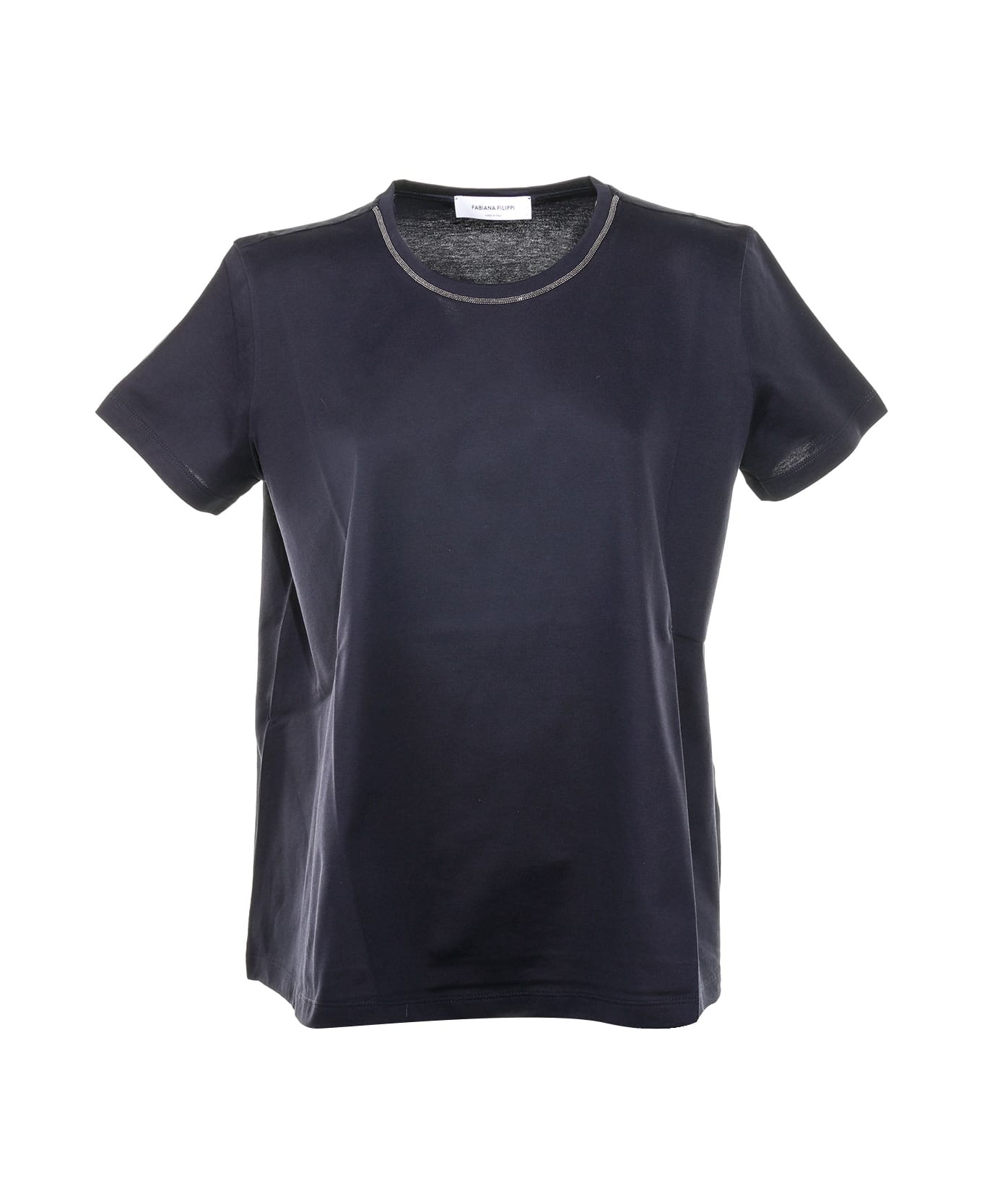 Fabiana Filippi T-shirt With Glitter Detail - Blu