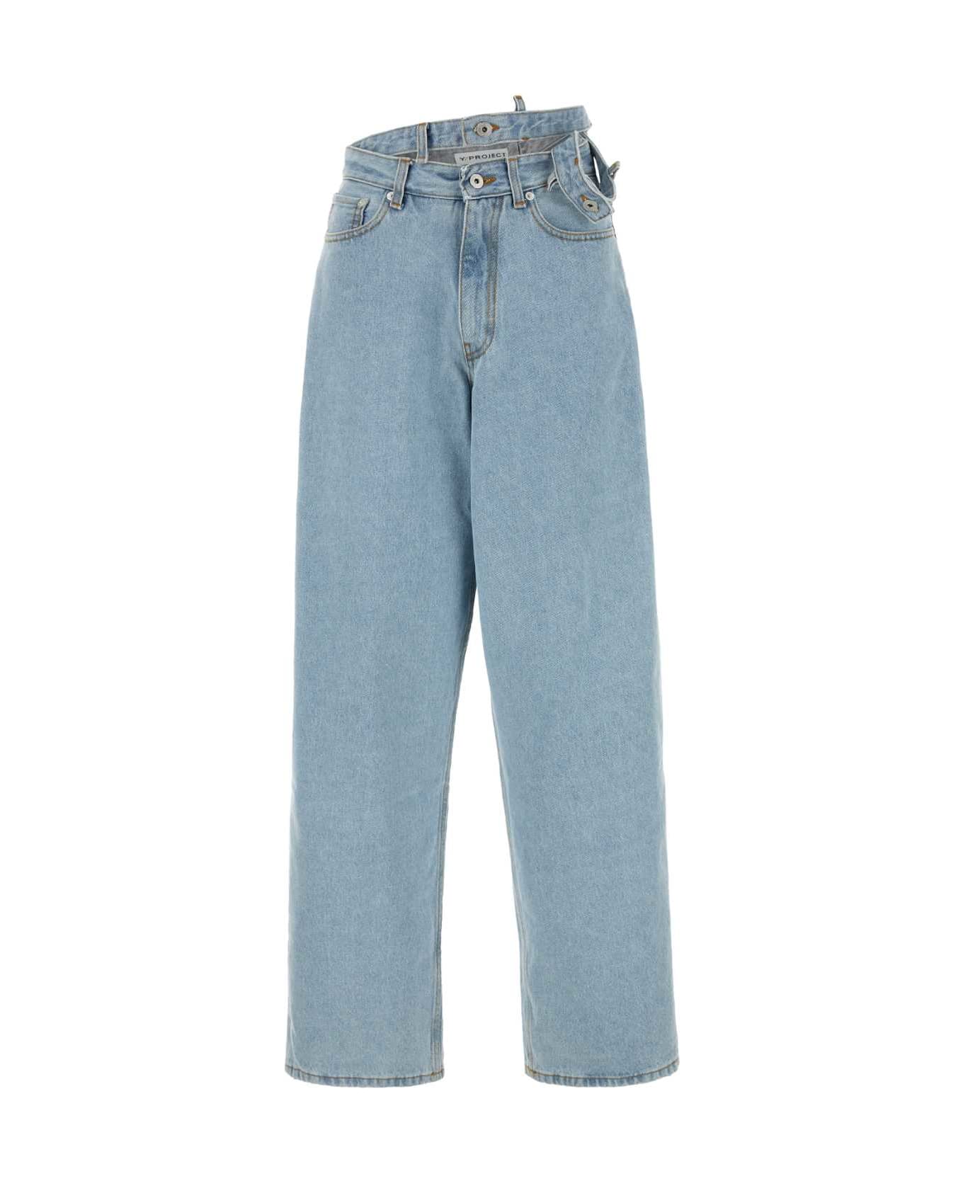 Y/Project Light Blue Denim Jeans - EVERGREEN ICE BLUE デニム