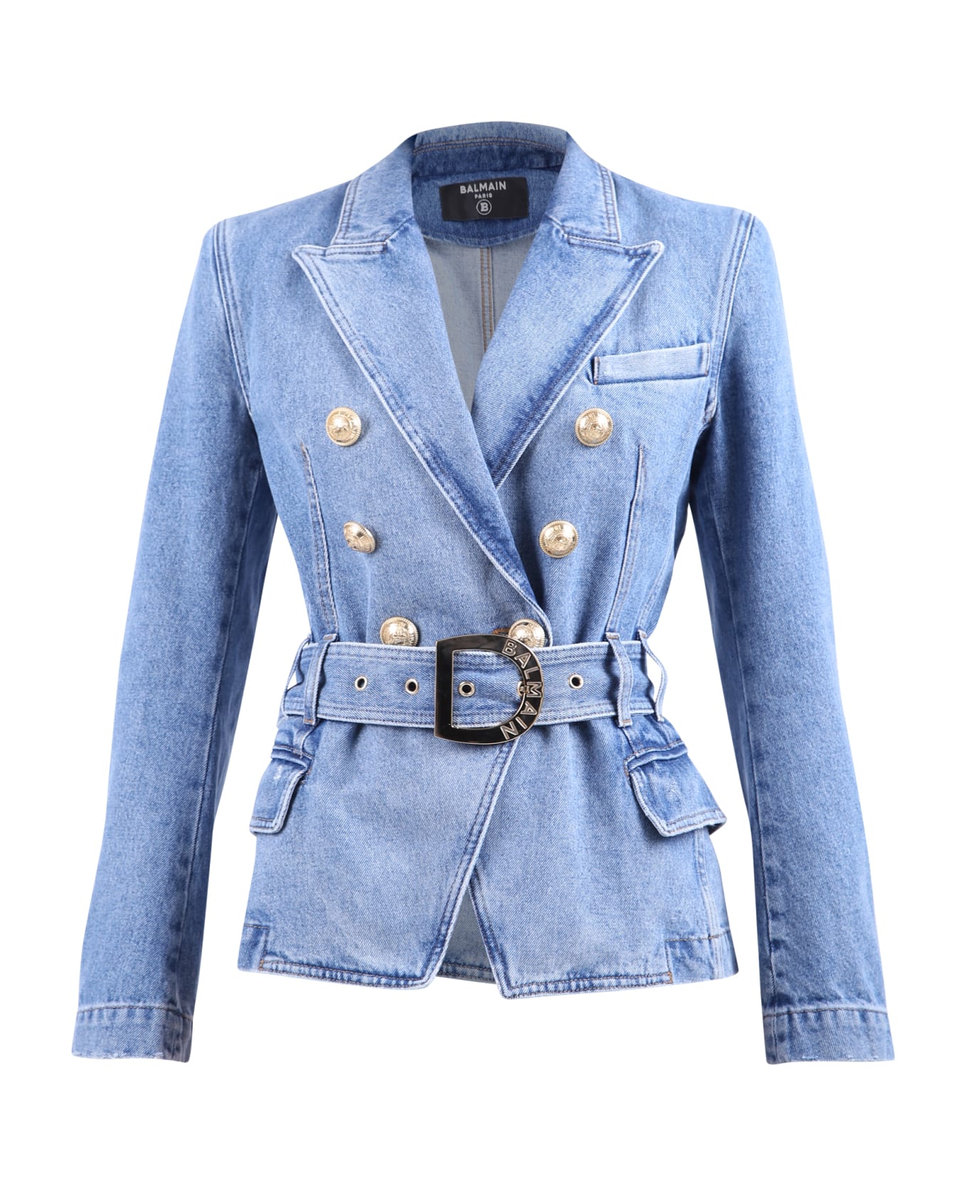 Balmain Double-breasted Jacket - Blue