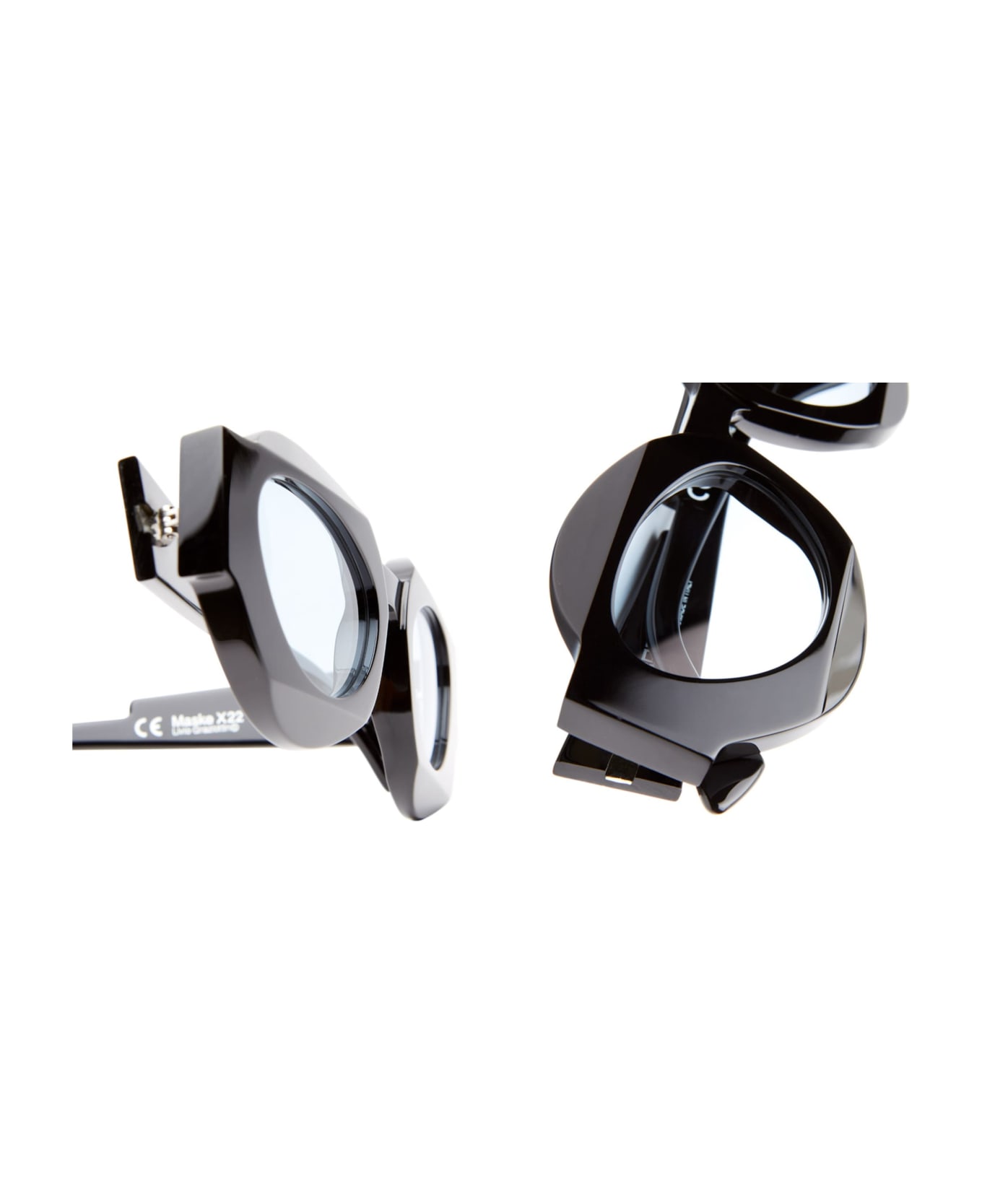Kuboraum Mask X22 - Black Shine Sunglasses - Black
