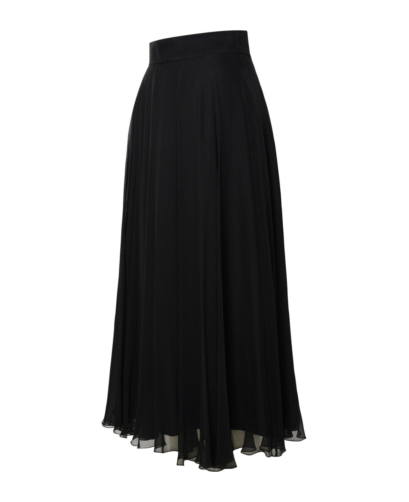 Dolce & Gabbana Chiffon Calf-length Circle Skirt - BLACK