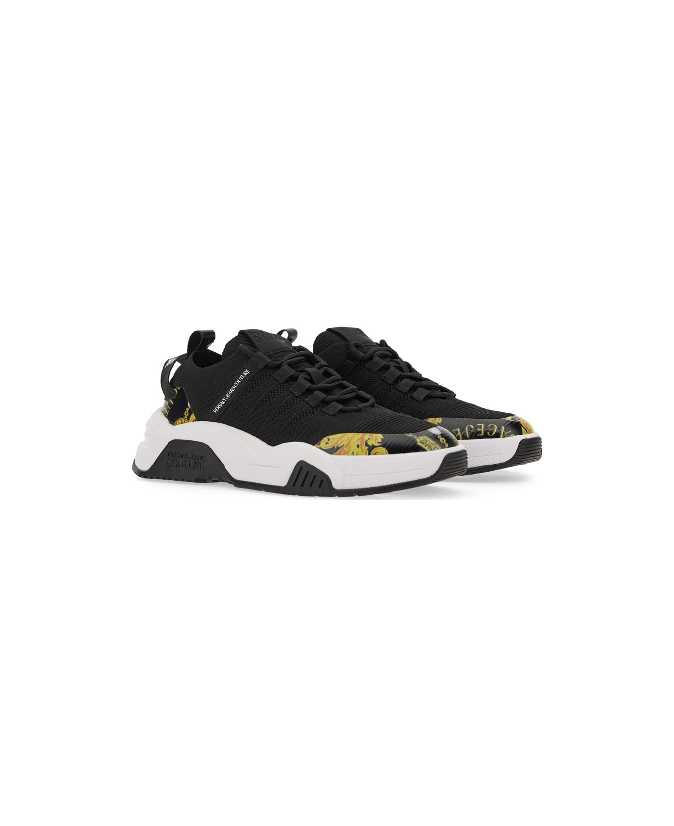 Versace Jeans Couture Sneaker With Logo - BLACK