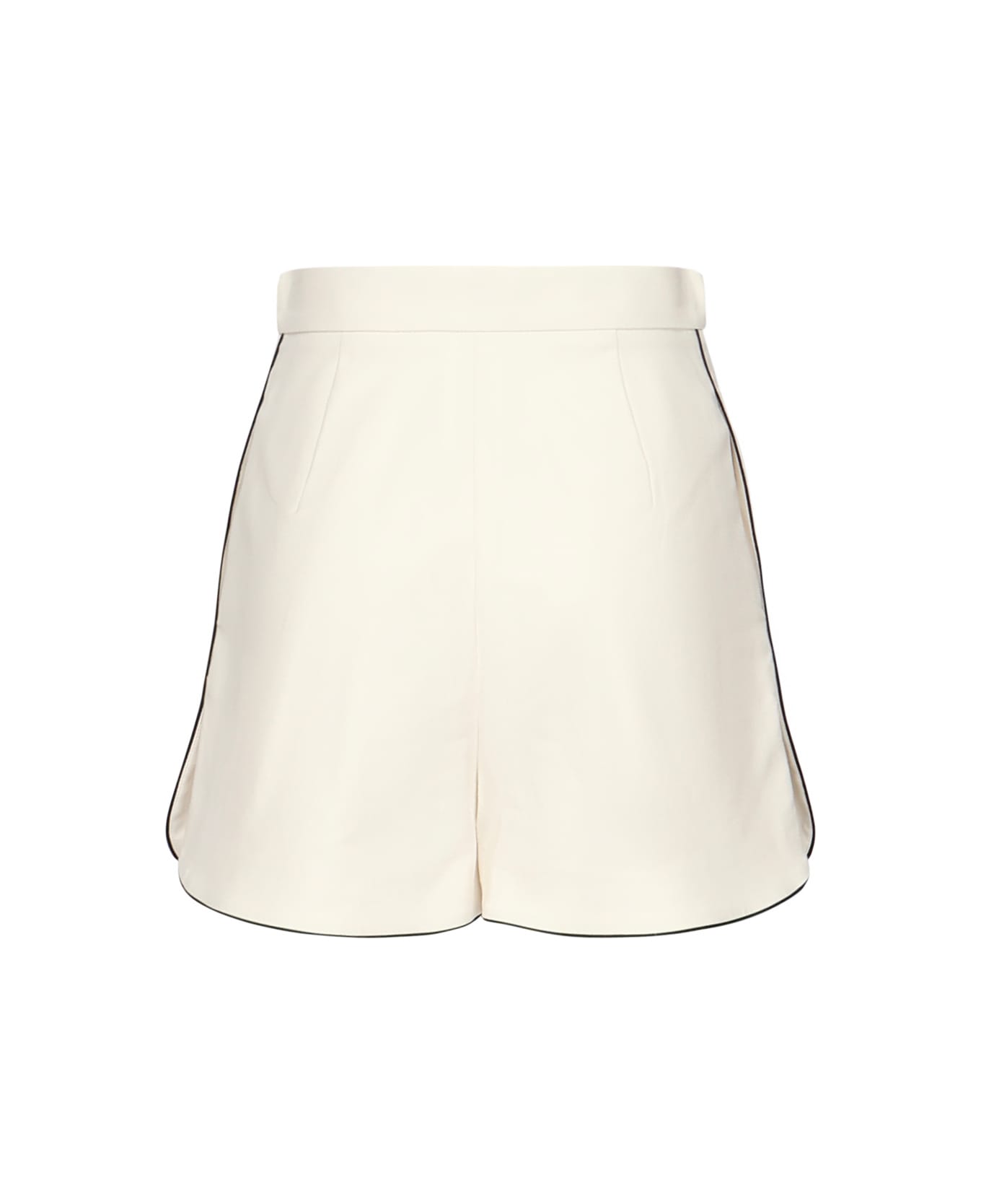Max Mara Double Cotton Canvas Shorts - White