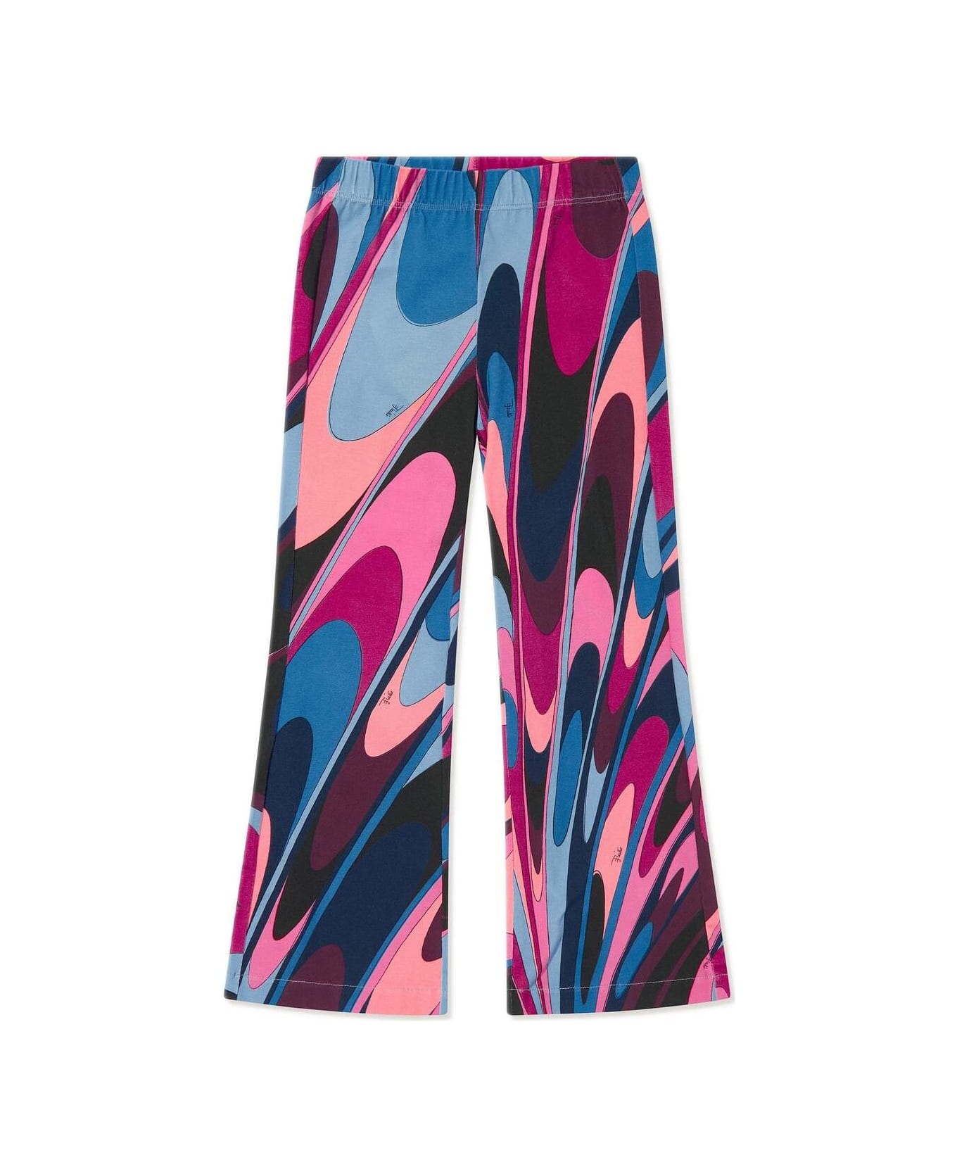 Pucci Wave Print Flared Trousers - MultiColour