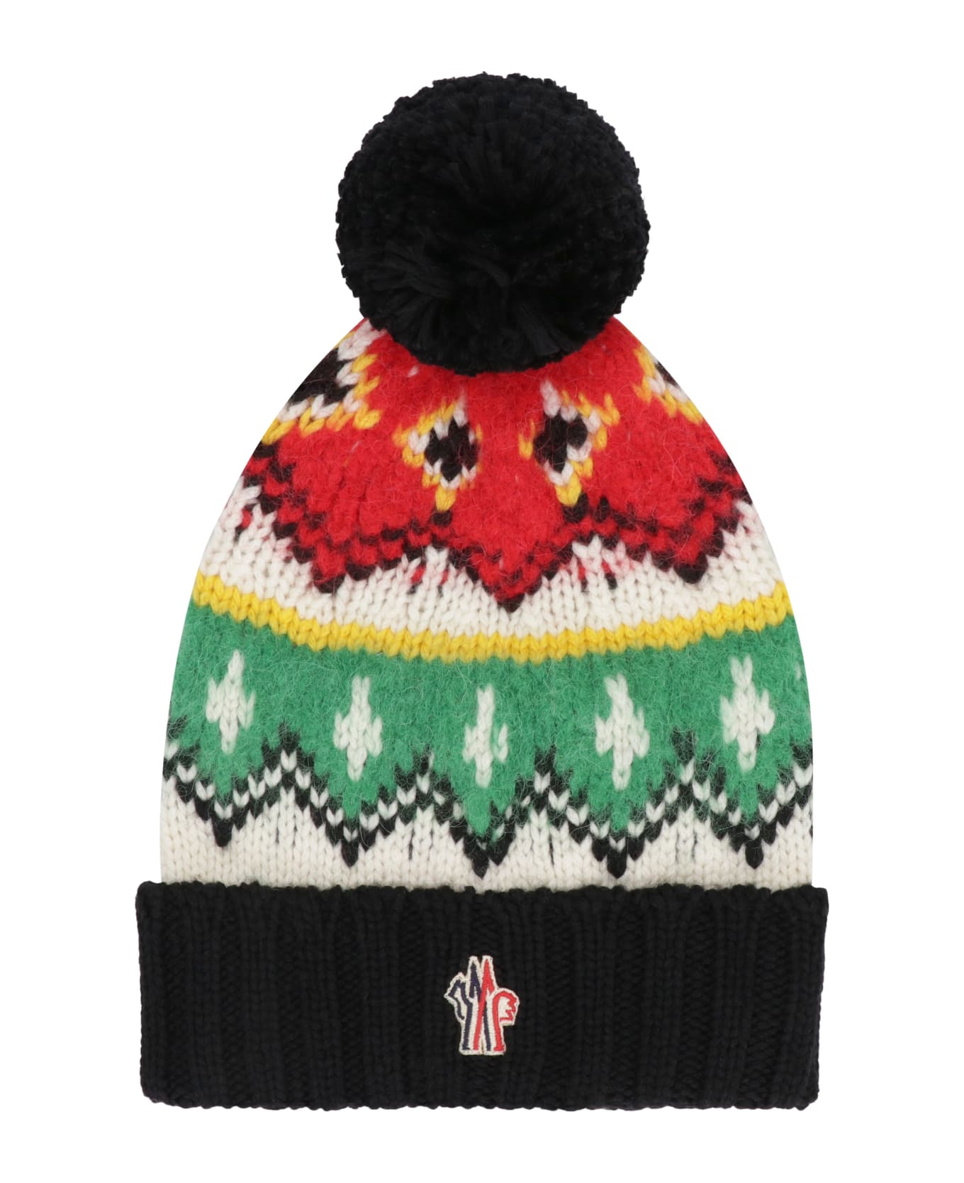 Moncler Grenoble Knitted Wool Hat With Pom-pom - Multicolor 帽子