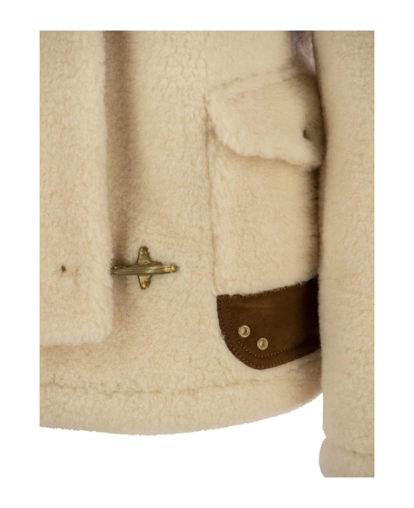 Fay 3-hook Fleece Jacket - Cream ジャケット