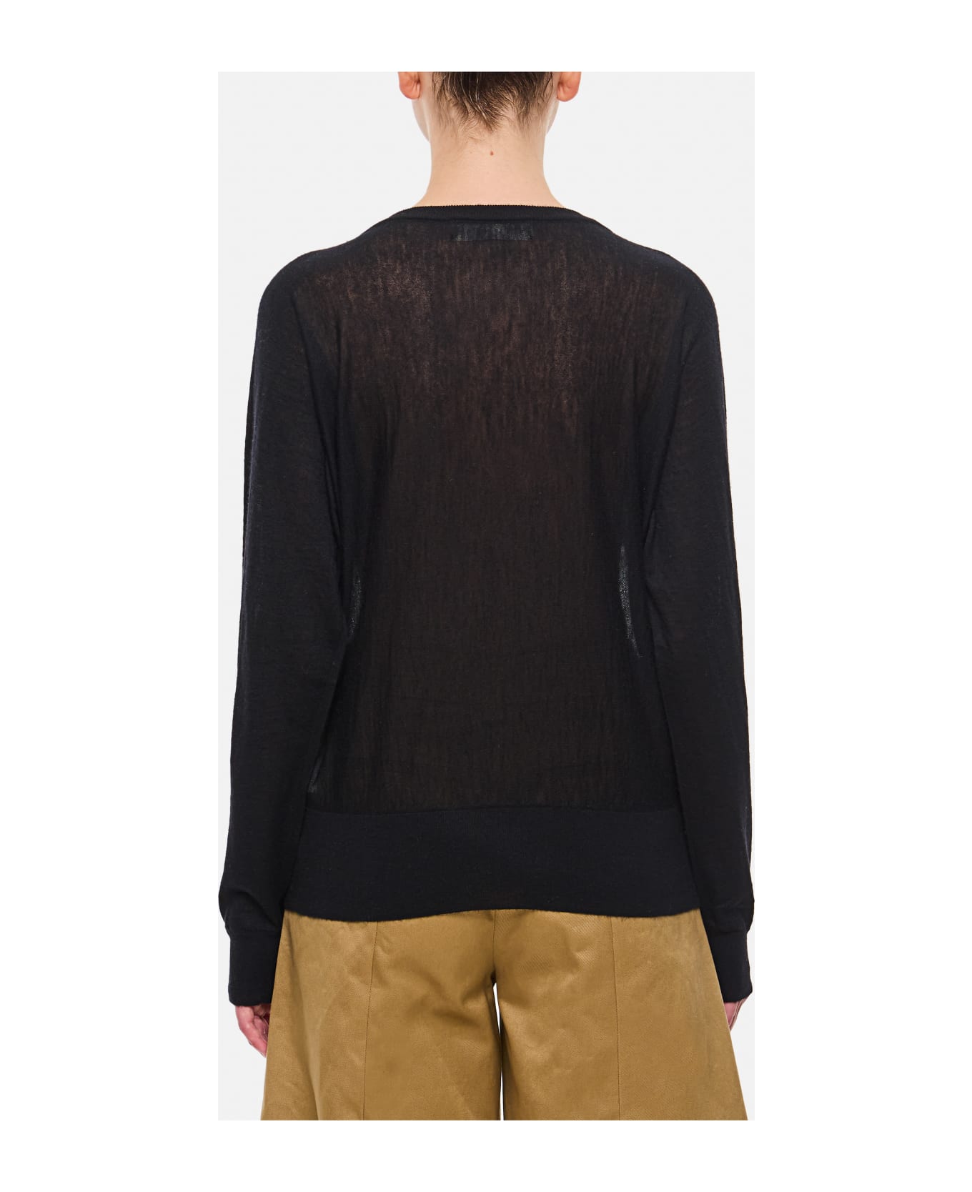 Extreme Cashmere Elleni Cashmere Round Neck Sweater - Black