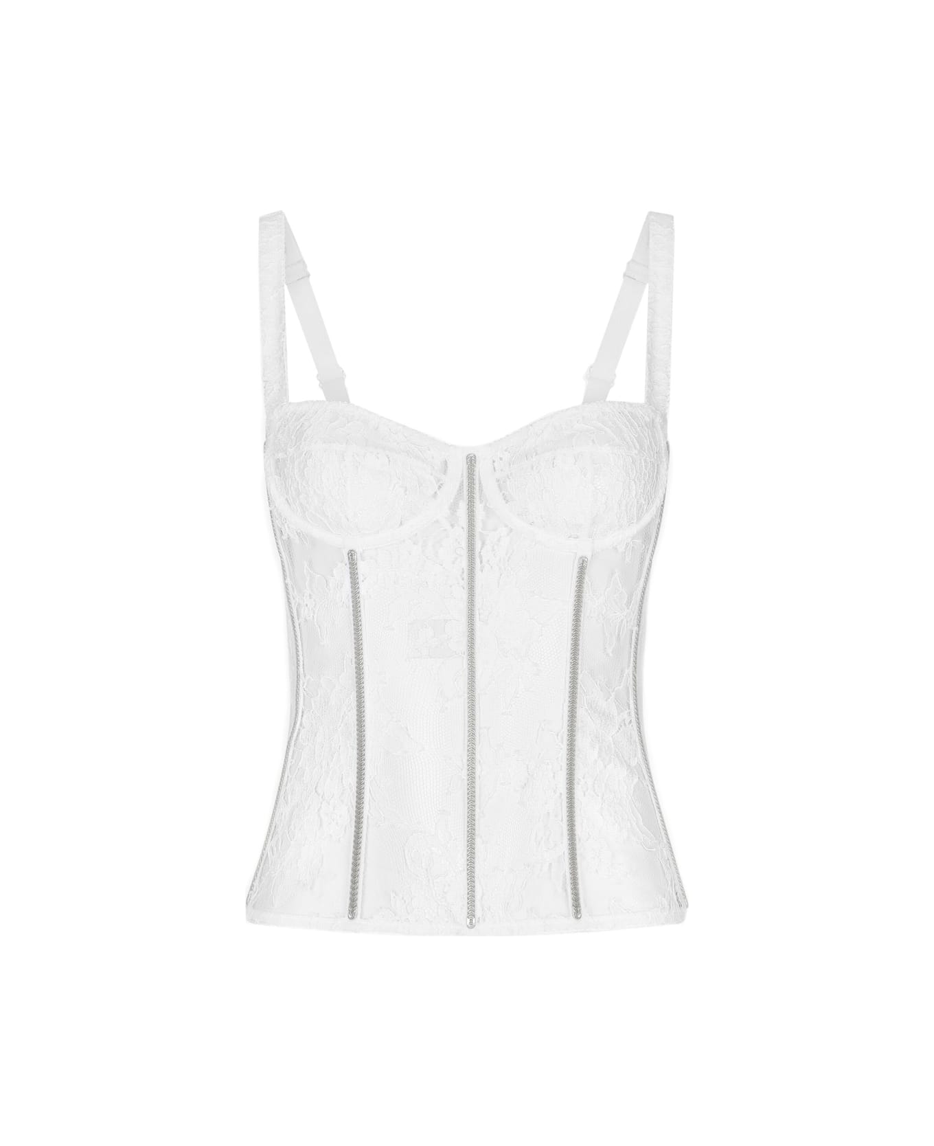 Dolce & Gabbana Lace Lingerie Bustier - WHITE ランジェリー＆パジャマ