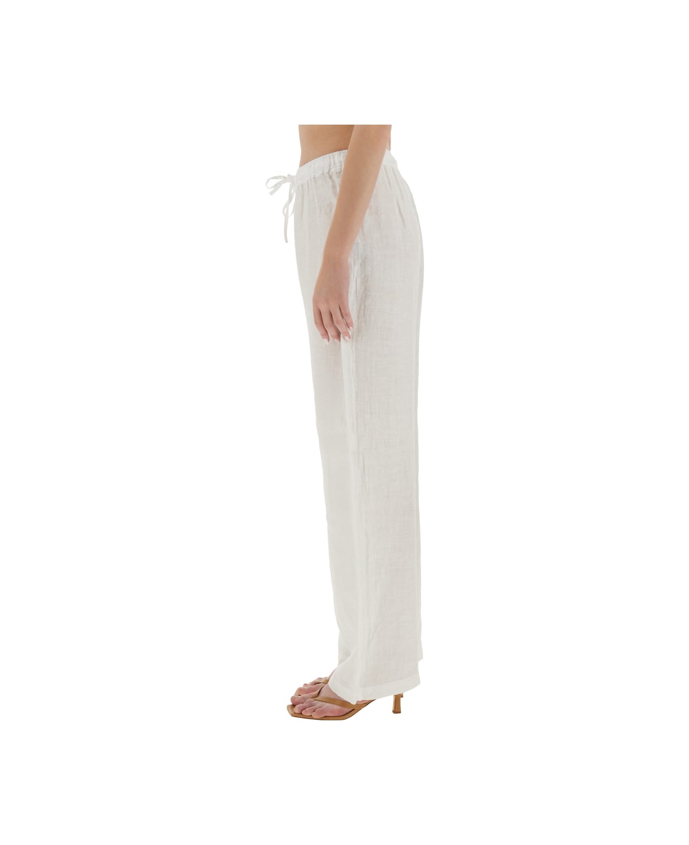 120% Lino Linen Pants - WHITE