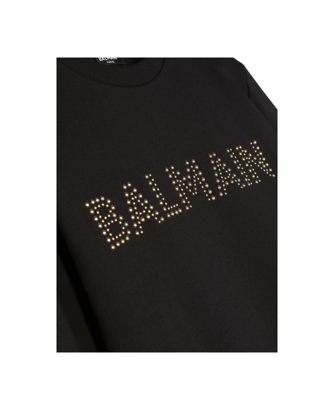 Balmain Logo Crewneck Sweatshirt - BLACK