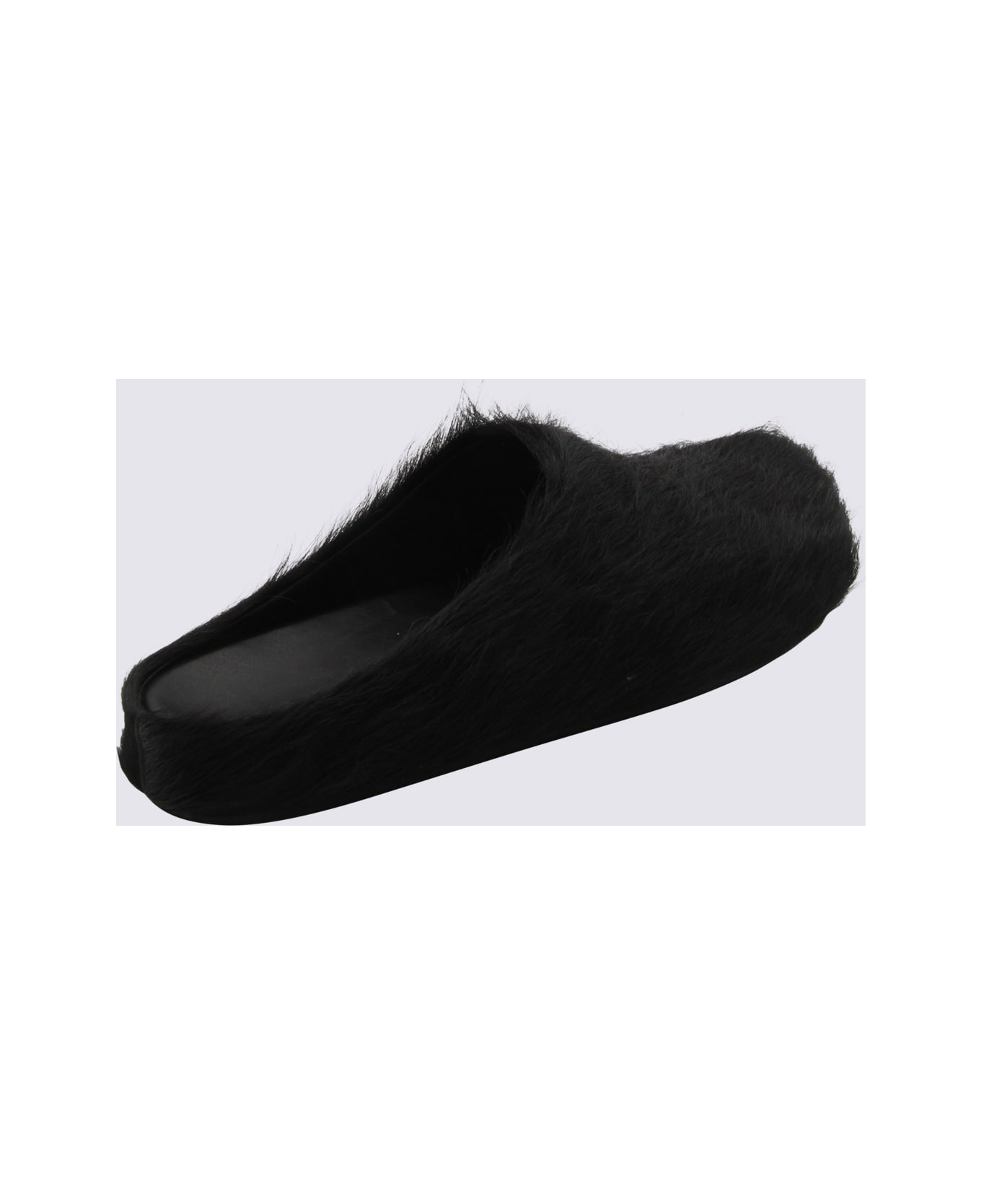 Marni Black Leather Flats - Black