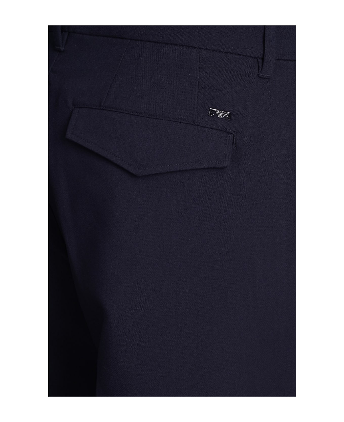 Emporio Armani Pants In Blue Polyester - blue ボトムス