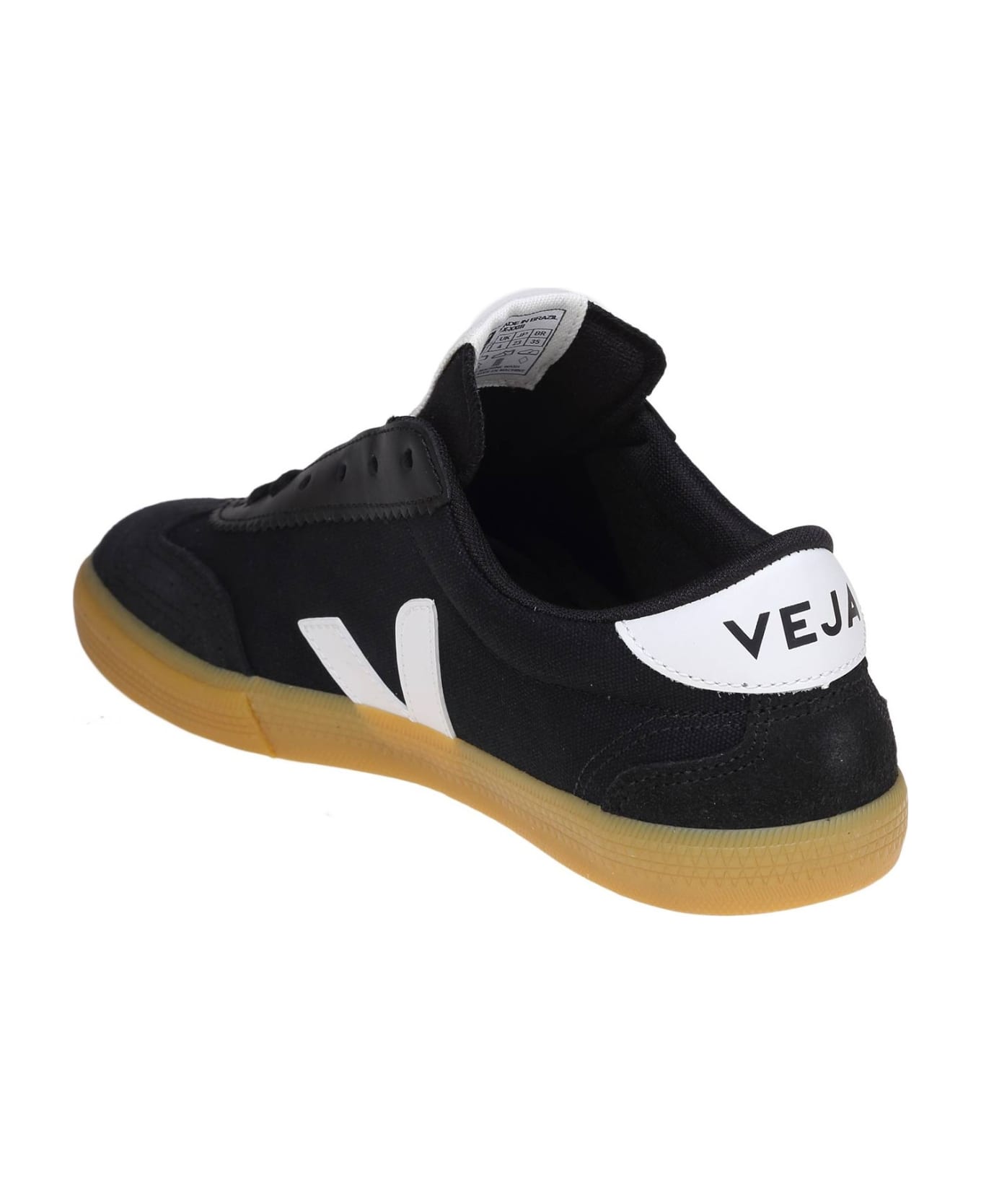 Veja Volley Sneakers In Black Canvas - Black/White