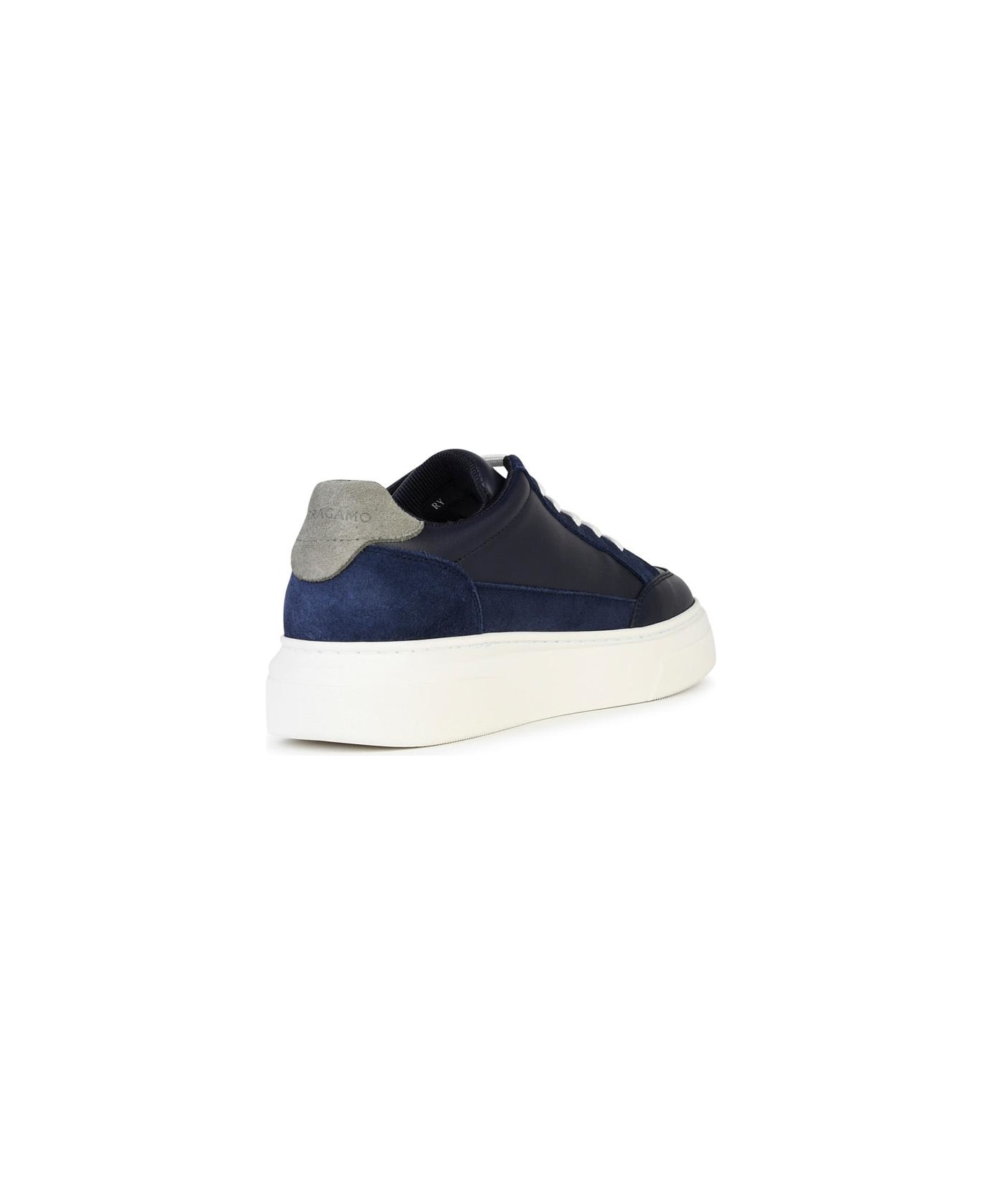 Ferragamo 
cassina
 Blue Leather Sneakers - Blue