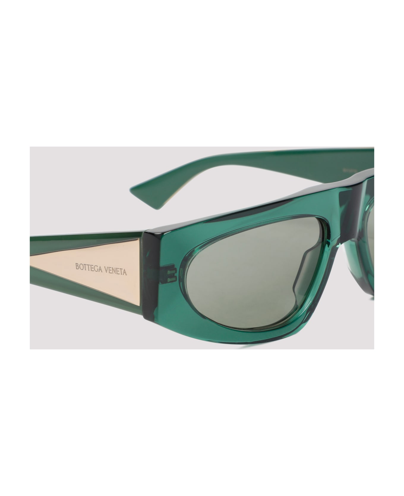 Bottega Veneta Acetate Sunglasses - Green Crystal Green