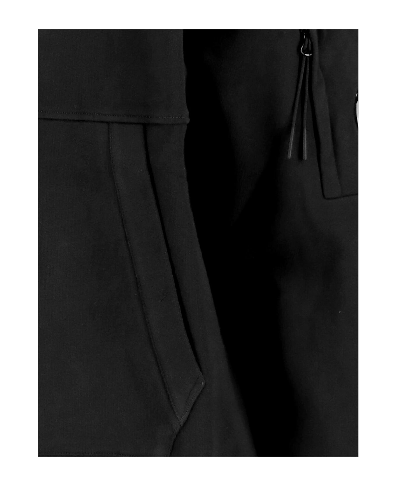 C.P. Company Logo Hoodie - BLACK