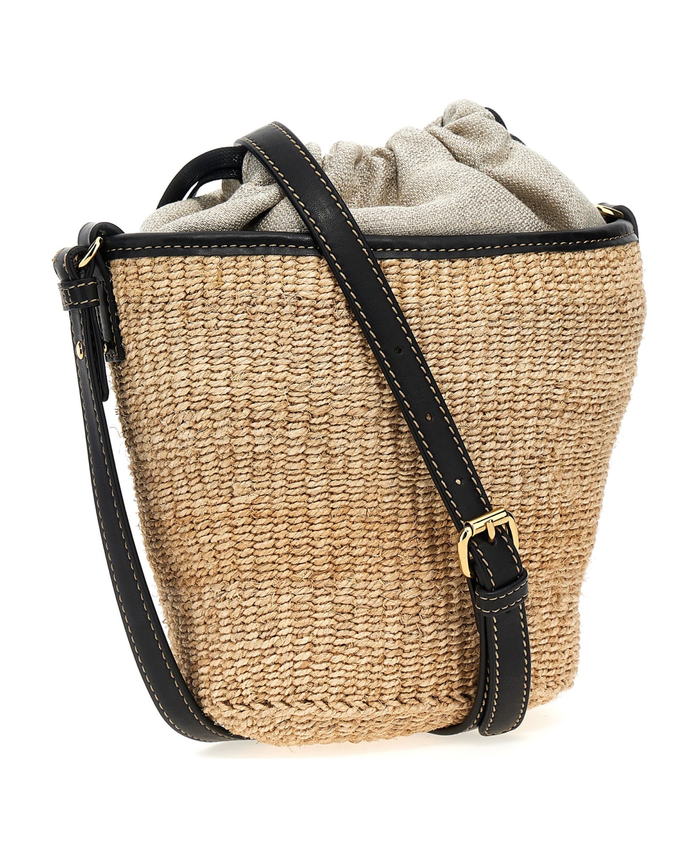 Stella McCartney 'eco Abaca Basket' Crossbody Bag - Black ショルダーバッグ