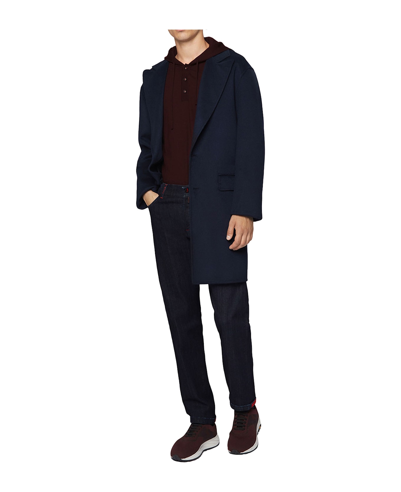 Kiton Outdoor Jacket Cashmere - NAVY BLUE コート