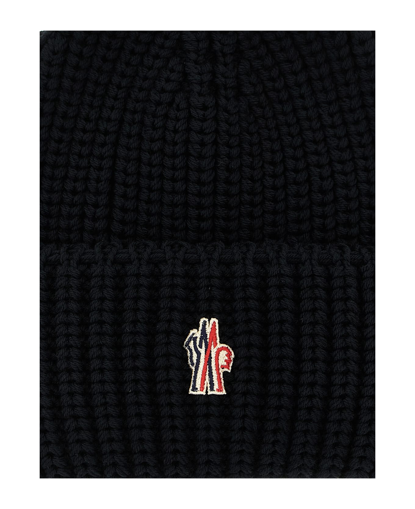 Moncler Grenoble Logo Patch Beanie - Black  