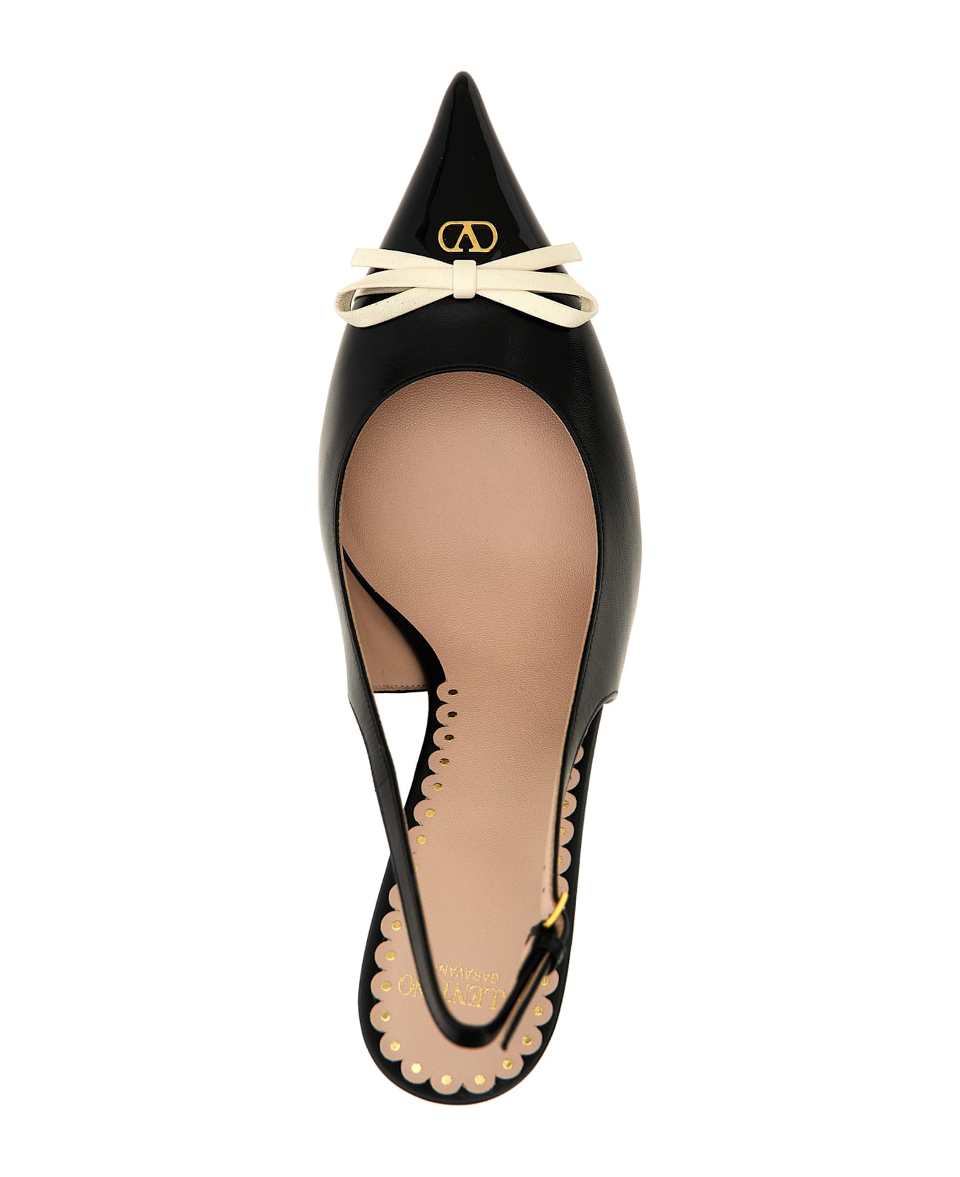 Valentino Garavani 'vlogo Signature' Slingback - White/Black