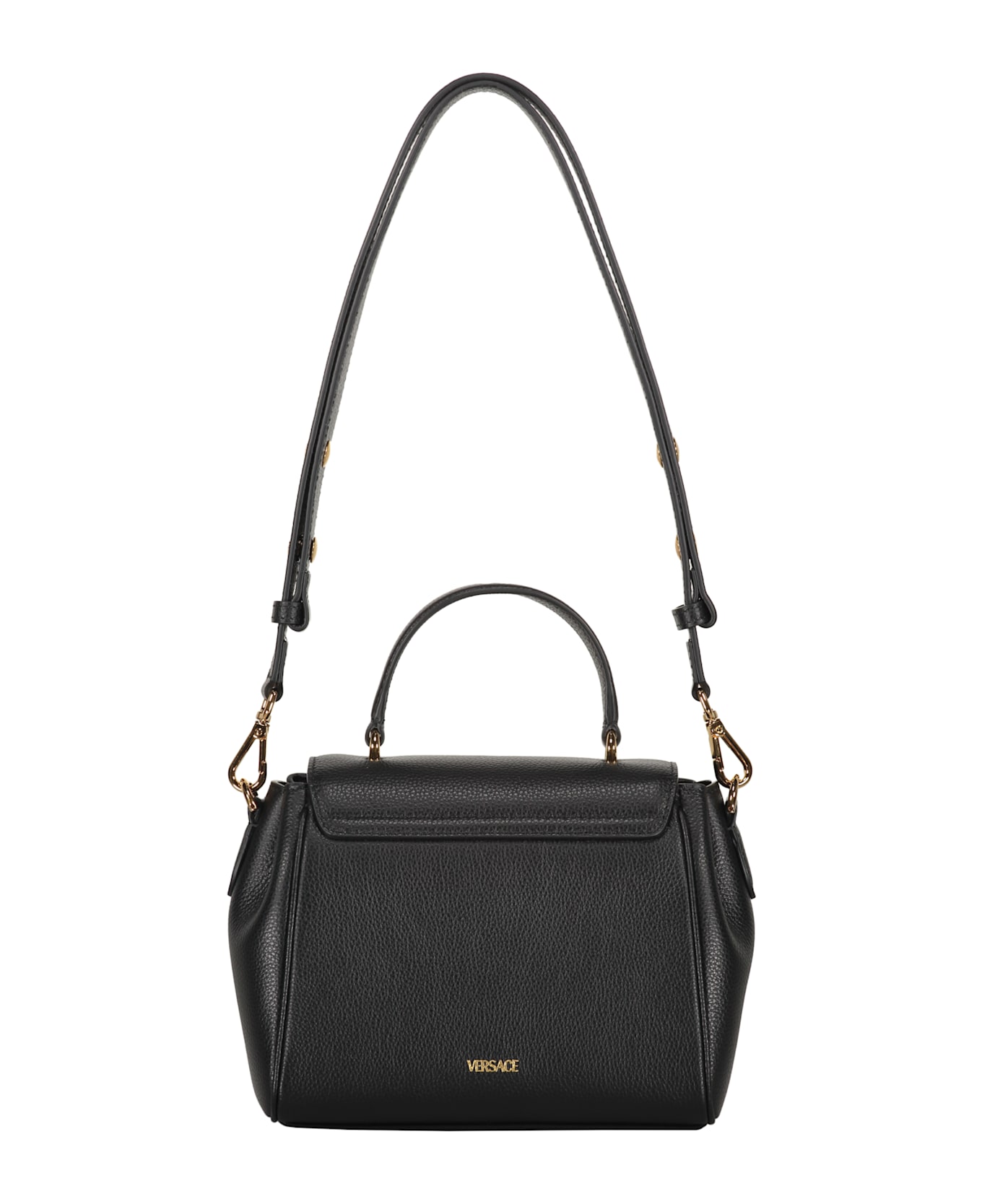 Versace Leather Crossbody Bag - black