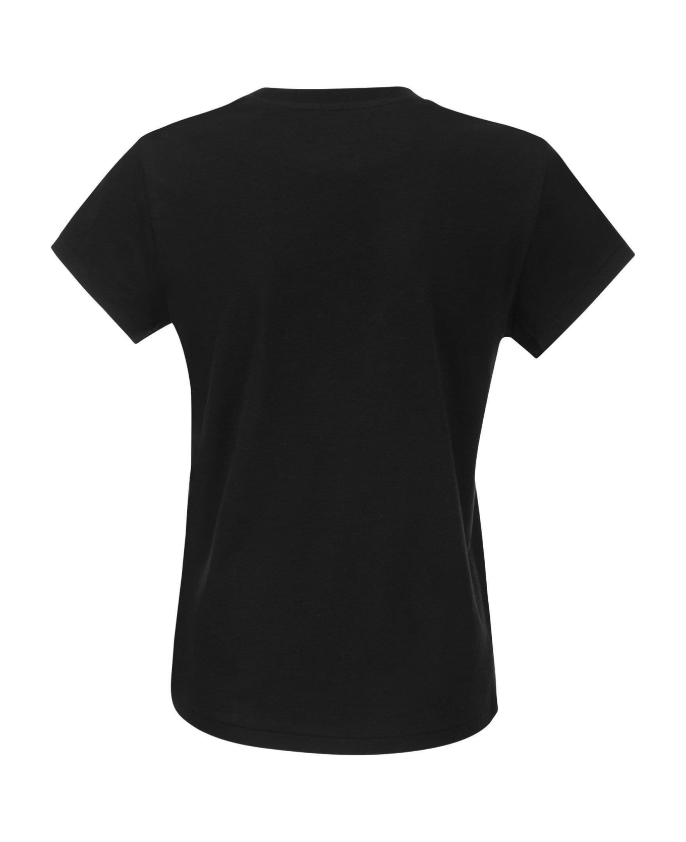 Polo Ralph Lauren Black T-shirt With Contrasting Pony - Black