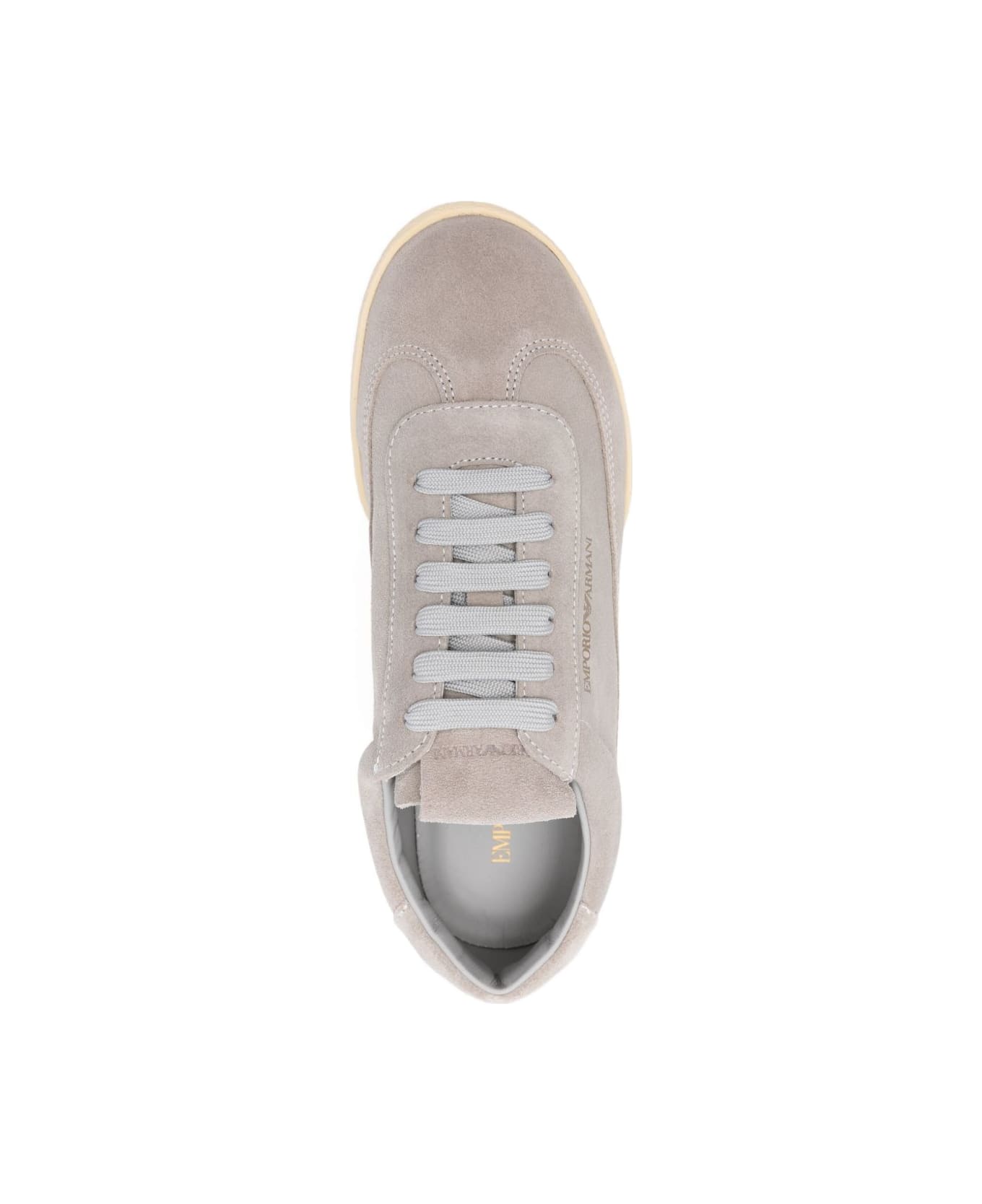 Emporio Armani Suede Leather Sneakers - Grey