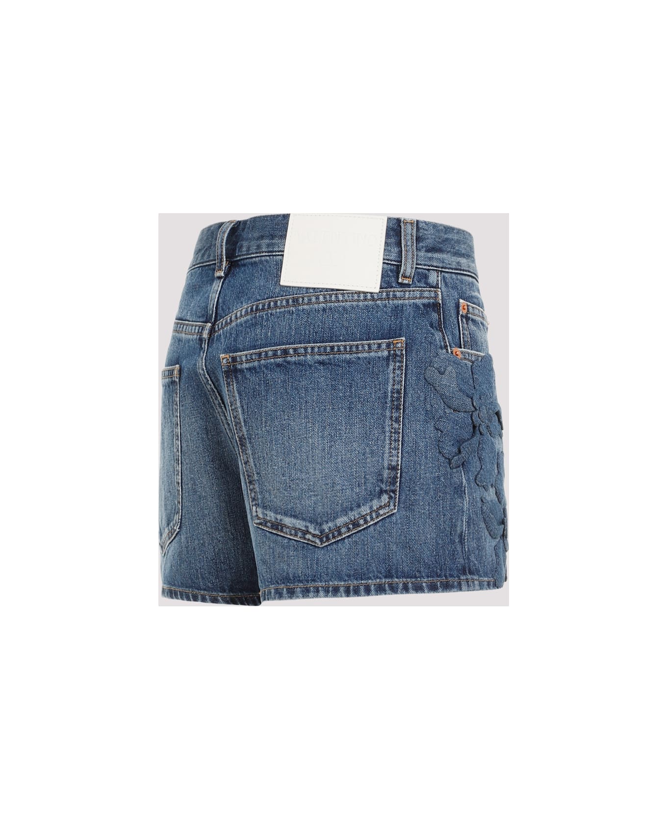 Valentino Ricamo Shorts - Medium Blue Denim