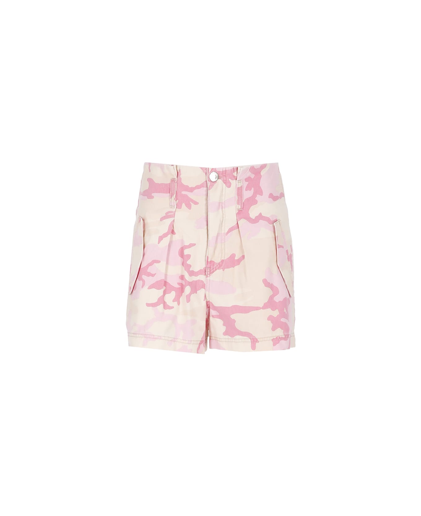 Pinko Golf Printed Cotton Shorts - Pink
