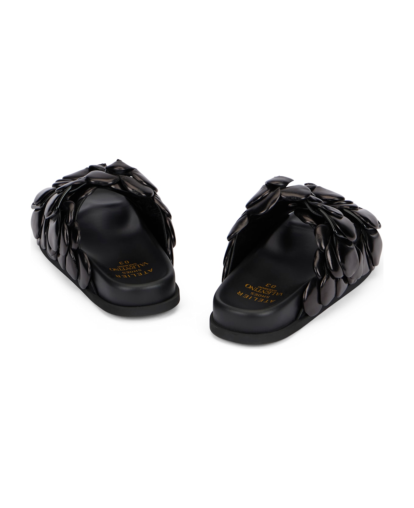 Valentino Garavani Leather Slides - black